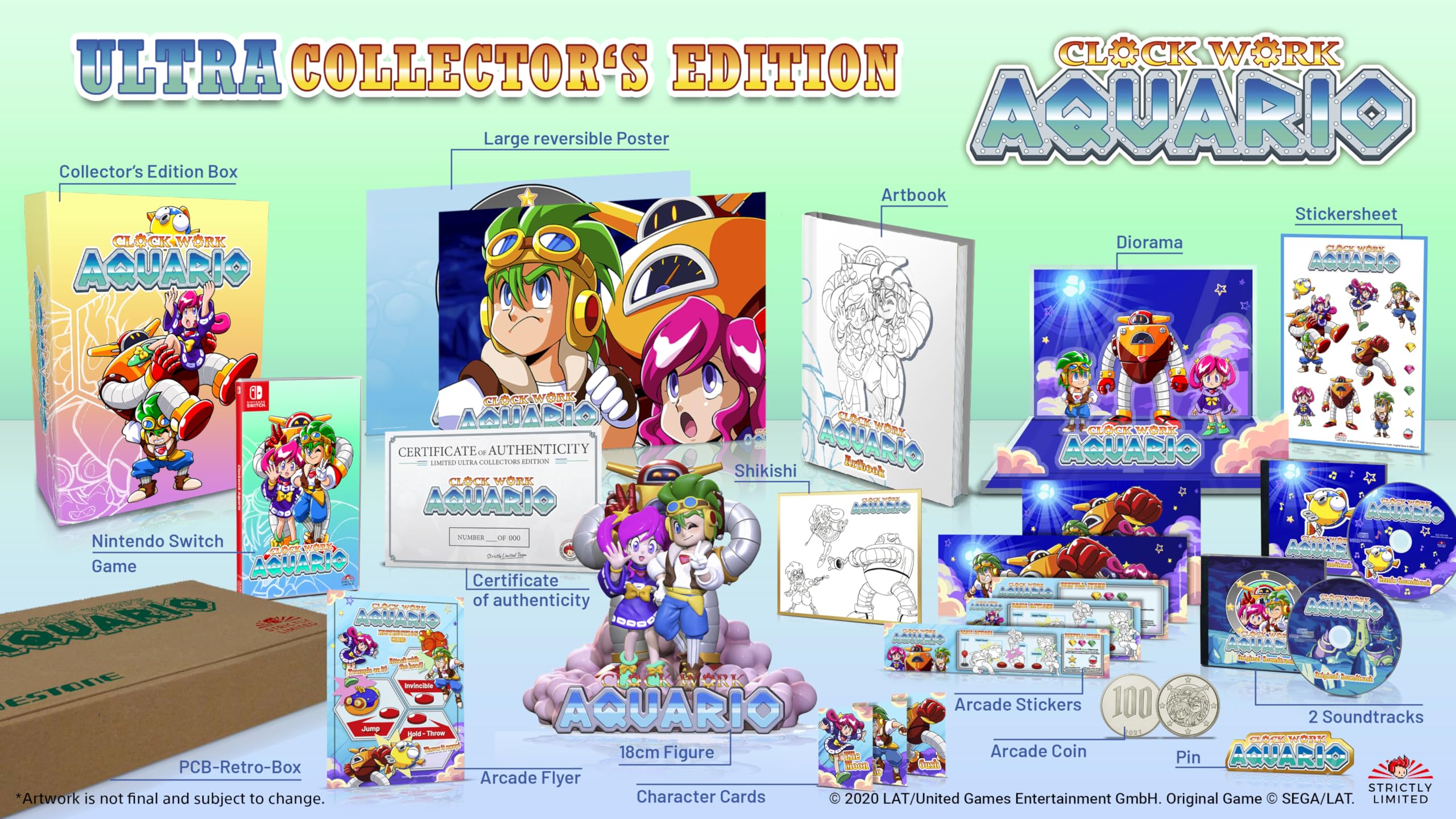 PRODUCT DETAILS 【商品情報】・商品名：Clockwork: Aquario Ultra (Collector's Edition) - For Nintendo Switch・対応機種：Nintendo Switch（ニンテンドースイッチ）・仕様：北米版・言語：英語【コンディション】・海外直輸入品です。・パッケージに輸送によるスレ・小傷がある場合があります。 ■ 日本国内のSwitch本体でプレイいただけます Nintendo Switchはリージョンフリーのため、北米版のゲームカードも日本国内で購入された本体でそのままプレイいただけます。 ■ 北米版ゲームについてのご注意（必ずお読みください） ・ゲーム内の表示および音声は英語です。タイトルによっては日本語に対応していない場合があります。・パッケージ・取扱説明書はすべて英語表記です。・追加コンテンツ（DLC）やオンライン機能のご利用には、北米（海外）のニンテンドーアカウントが必要となる場合があります。・日本国内で購入されたダウンロード版・セーブデータとの互換については保証いたしかねます。・海外版であることを理由とした返品・交換はお受けできません。 ■ ご注意 ・掲載画像は実物に近い色味になるよう調整しておりますが、ご利用の環境により差異が生じる場合があります。・複数店舗で在庫を共有しているため、ご注文後に在庫切れとなる場合がございます。・海外倉庫からのお取り寄せのため、発送までに数日〜2〜3週間程度かかる場合があります。 ■ 納期についてお届けの目安を必ずご確認ください。 ご注意 海外からの輸入品となります。海外輸送のため、外箱に軽微なスレ等がある場合がございますが、商品本体には影響ございません。 ※在庫状況は仕入先の在庫情報をもとに出来る限り正確に表示しておりますが、取寄せ商品のため、タイミングによりご注文後に欠品・キャンセルとなる場合がございます。