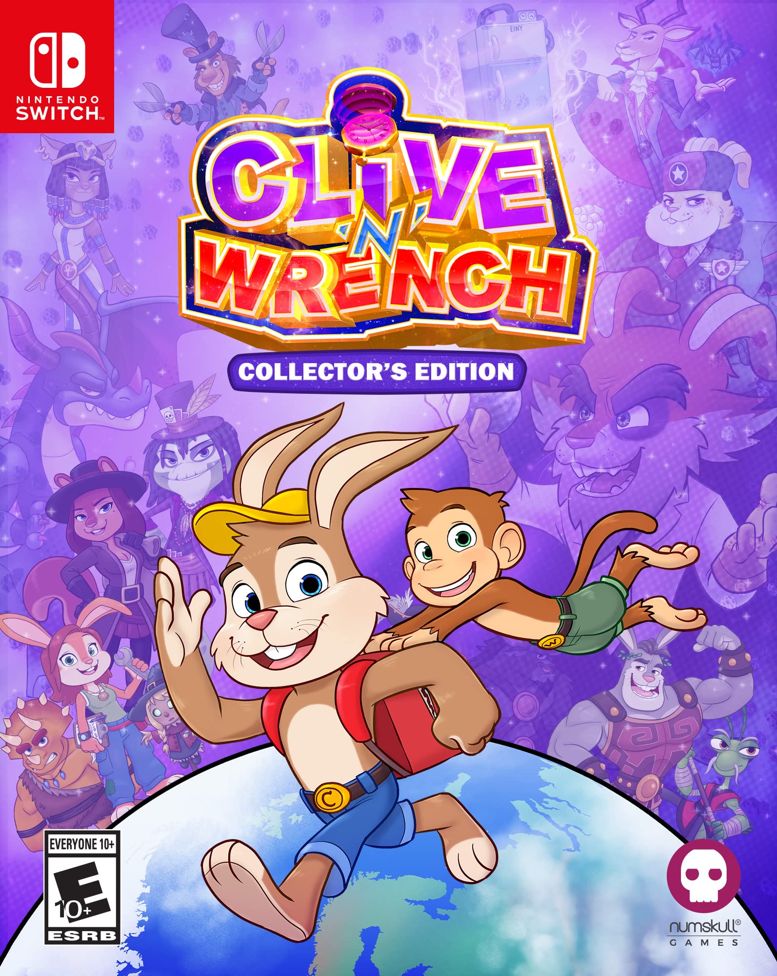 PRODUCT DETAILS 【商品情報】・商品名：Clive 'N' Wrench: Collector's Edition - Nintendo Switch・対応機種：Nintendo Switch（ニンテンドースイッチ）・仕様：北米版・言語：英語【コンディション】・海外直輸入品です。・パッケージに輸送によるスレ・小傷がある場合があります。 ■ 日本国内のSwitch本体でプレイいただけます Nintendo Switchはリージョンフリーのため、北米版のゲームカードも日本国内で購入された本体でそのままプレイいただけます。 ■ 北米版ゲームについてのご注意（必ずお読みください） ・ゲーム内の表示および音声は英語です。タイトルによっては日本語に対応していない場合があります。・パッケージ・取扱説明書はすべて英語表記です。・追加コンテンツ（DLC）やオンライン機能のご利用には、北米（海外）のニンテンドーアカウントが必要となる場合があります。・日本国内で購入されたダウンロード版・セーブデータとの互換については保証いたしかねます。・海外版であることを理由とした返品・交換はお受けできません。 ■ ご注意 ・掲載画像は実物に近い色味になるよう調整しておりますが、ご利用の環境により差異が生じる場合があります。・複数店舗で在庫を共有しているため、ご注文後に在庫切れとなる場合がございます。・海外倉庫からのお取り寄せのため、発送までに数日〜2〜3週間程度かかる場合があります。 ■ 納期についてお届けの目安を必ずご確認ください。 ご注意 海外からの輸入品となります。海外輸送のため、外箱に軽微なスレ等がある場合がございますが、商品本体には影響ございません。 ※在庫状況は仕入先の在庫情報をもとに出来る限り正確に表示しておりますが、取寄せ商品のため、タイミングによりご注文後に欠品・キャンセルとなる場合がございます。