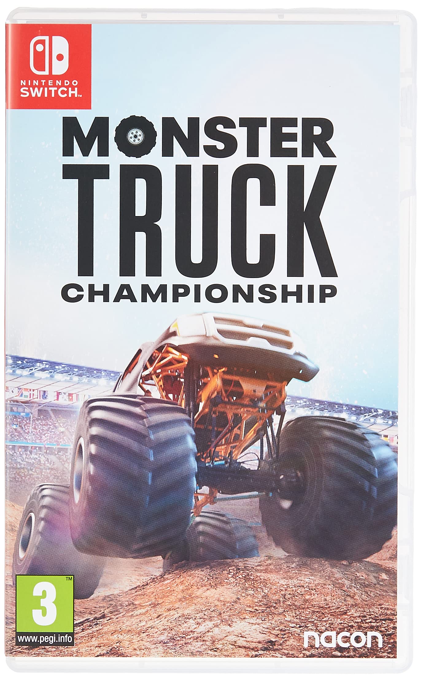 PRODUCT DETAILS 【商品情報】・商品名：Monster Truck Championship (Switch) (Nintendo Switch)・対応機種：Nintendo Switch（ニンテンドースイッチ）・仕様：北米版・言語：英語【コンディション】・海外直輸入品です。・パッケージに輸送によるスレ・小傷がある場合があります。 ■ 日本国内のSwitch本体でプレイいただけます Nintendo Switchはリージョンフリーのため、北米版のゲームカードも日本国内で購入された本体でそのままプレイいただけます。 ■ 北米版ゲームについてのご注意（必ずお読みください） ・ゲーム内の表示および音声は英語です。タイトルによっては日本語に対応していない場合があります。・パッケージ・取扱説明書はすべて英語表記です。・追加コンテンツ（DLC）やオンライン機能のご利用には、北米（海外）のニンテンドーアカウントが必要となる場合があります。・日本国内で購入されたダウンロード版・セーブデータとの互換については保証いたしかねます。・海外版であることを理由とした返品・交換はお受けできません。 ■ ご注意 ・掲載画像は実物に近い色味になるよう調整しておりますが、ご利用の環境により差異が生じる場合があります。・複数店舗で在庫を共有しているため、ご注文後に在庫切れとなる場合がございます。・海外倉庫からのお取り寄せのため、発送までに数日〜2〜3週間程度かかる場合があります。 ■ 納期についてお届けの目安を必ずご確認ください。 ご注意 海外からの輸入品となります。海外輸送のため、外箱に軽微なスレ等がある場合がございますが、商品本体には影響ございません。 ※在庫状況は仕入先の在庫情報をもとに出来る限り正確に表示しておりますが、取寄せ商品のため、タイミングによりご注文後に欠品・キャンセルとなる場合がございます。