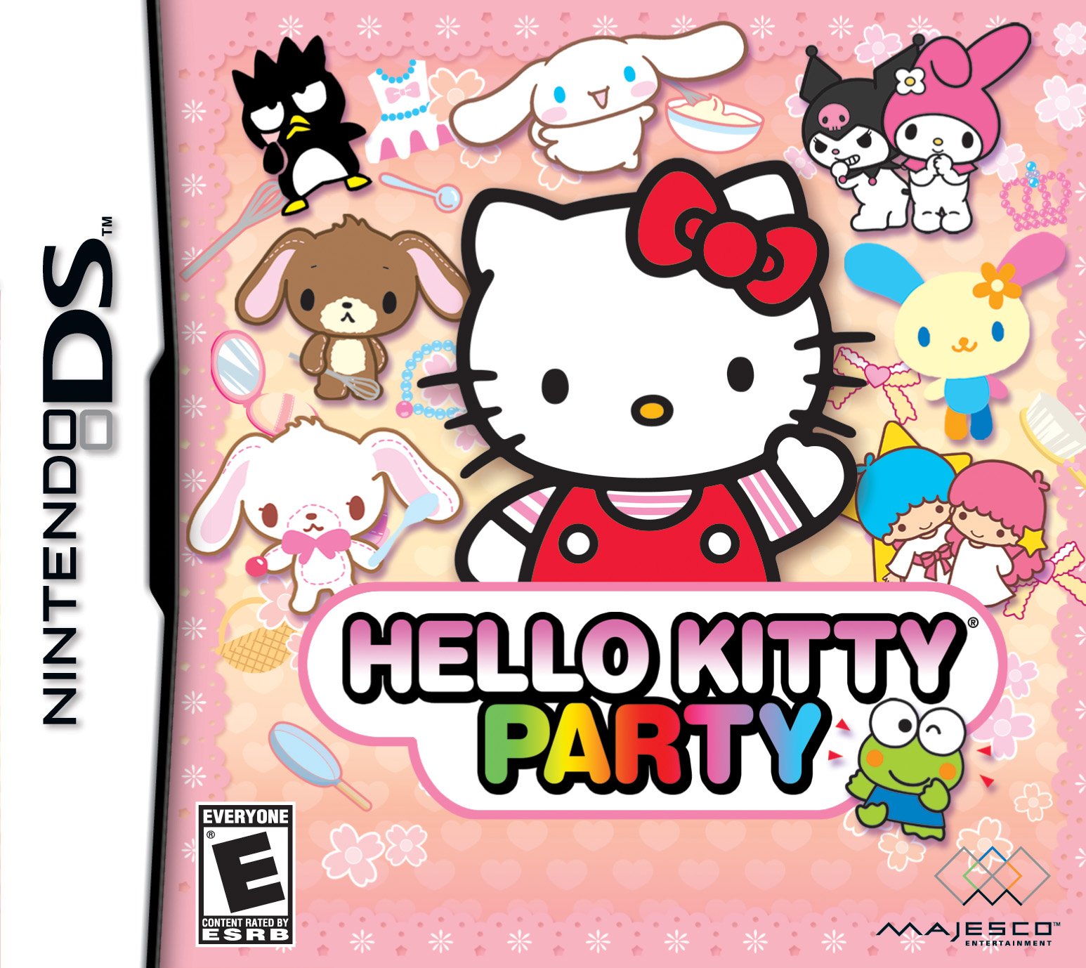 PRODUCT DETAILS 【商品情報】・商品名：Hello Kitty Party・対応機種：ニンテンドーDS（Nintendo DS）・仕様：北米版・言語：英語【コンディション】・新品・海外直輸入品です。・パッケージに輸送によるスレ・小傷がある場合があります。 ■ 日本国内のDS本体でプレイいただけます ニンテンドーDS／DS Lite 本体はリージョンフリーのため、北米版のソフトも日本国内で購入された本体でそのままプレイいただけます。 ■ 北米版ゲームについてのご注意（必ずお読みください） ・ゲーム内の表示および音声は英語です。日本語には対応しておりません。・ニンテンドーDSi／DSi LL／3DSシリーズでは、通常のDSソフトはプレイできますが、「DSi専用」「DSi拡張」ソフトは地域制限により動作しません。・任天堂のオンラインサービス（ニンテンドーWi-Fiコネクション）は終了しているため、通信対戦・配信要素はご利用いただけません。・パッケージ・取扱説明書はすべて英語表記です。・海外版であること、およびお手持ちの本体で使用できないことを理由とした返品・交換はお受けできません。 ■ ご注意 ・掲載画像は実物に近い色味になるよう調整しておりますが、ご利用の環境により差異が生じる場合があります。・複数店舗で在庫を共有しているため、ご注文後に在庫切れとなる場合がございます。・海外倉庫からのお取り寄せのため、発送までに数日〜2〜3週間程度かかる場合があります。 ■ 納期についてお届けの目安を必ずご確認ください。 ご注意 海外からの輸入品となります。海外輸送のため、外箱に軽微なスレ等がある場合がございますが、商品本体には影響ございません。 ※在庫状況は仕入先の在庫情報をもとに出来る限り正確に表示しておりますが、取寄せ商品のため、タイミングによりご注文後に欠品・キャンセルとなる場合がございます。