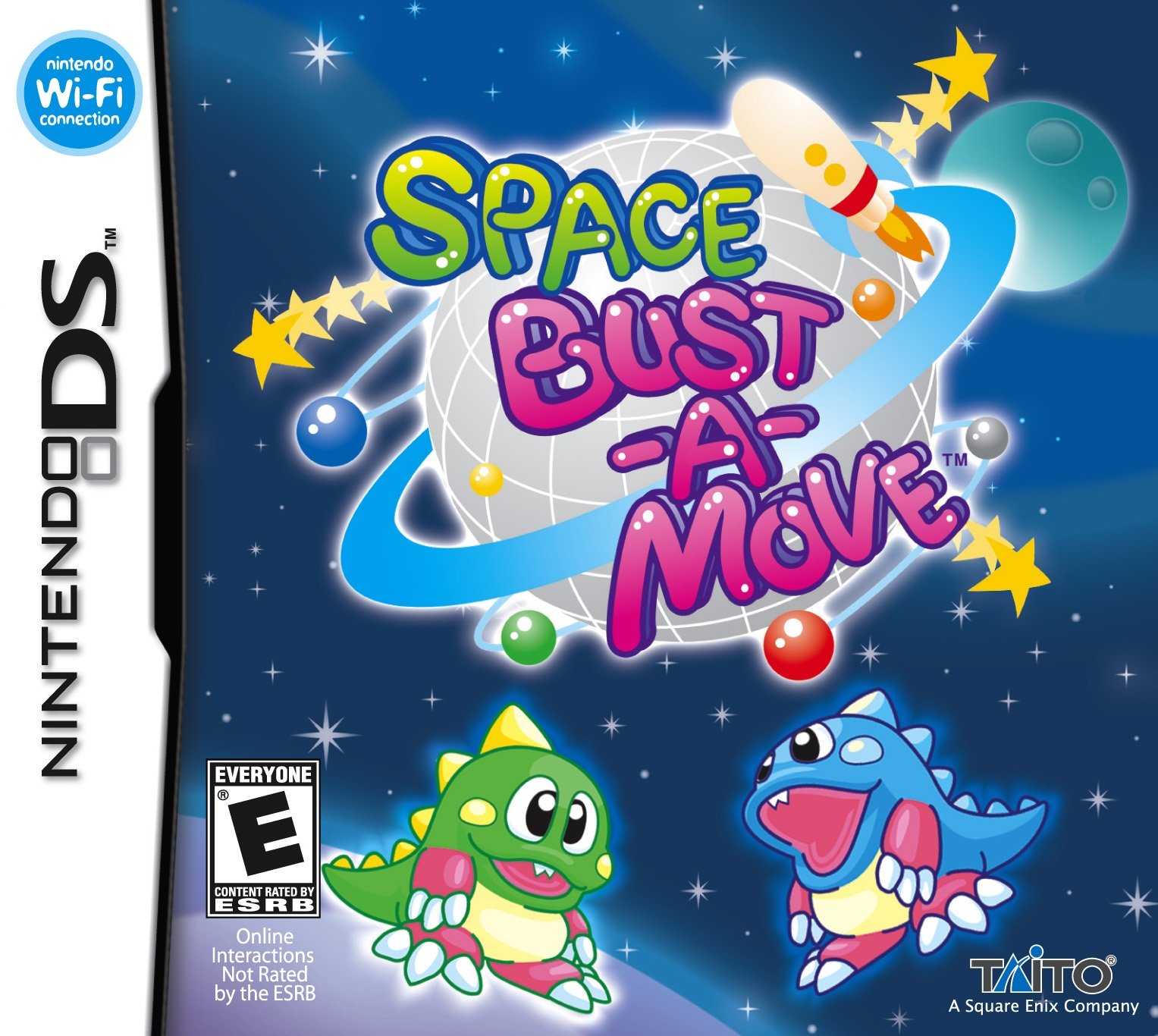 PRODUCT DETAILS 【商品情報】・商品名：Space Bust-A-Move - Nintendo DS・対応機種：ニンテンドーDS（Nintendo DS）・仕様：北米版・言語：英語【コンディション】・新品・海外直輸入品です。・パッケージに輸送によるスレ・小傷がある場合があります。 ■ 日本国内のDS本体でプレイいただけます ニンテンドーDS／DS Lite 本体はリージョンフリーのため、北米版のソフトも日本国内で購入された本体でそのままプレイいただけます。 ■ 北米版ゲームについてのご注意（必ずお読みください） ・ゲーム内の表示および音声は英語です。日本語には対応しておりません。・ニンテンドーDSi／DSi LL／3DSシリーズでは、通常のDSソフトはプレイできますが、「DSi専用」「DSi拡張」ソフトは地域制限により動作しません。・任天堂のオンラインサービス（ニンテンドーWi-Fiコネクション）は終了しているため、通信対戦・配信要素はご利用いただけません。・パッケージ・取扱説明書はすべて英語表記です。・海外版であること、およびお手持ちの本体で使用できないことを理由とした返品・交換はお受けできません。 ■ ご注意 ・掲載画像は実物に近い色味になるよう調整しておりますが、ご利用の環境により差異が生じる場合があります。・複数店舗で在庫を共有しているため、ご注文後に在庫切れとなる場合がございます。・海外倉庫からのお取り寄せのため、発送までに数日〜2〜3週間程度かかる場合があります。 ■ 納期についてお届けの目安を必ずご確認ください。 ご注意 海外からの輸入品となります。海外輸送のため、外箱に軽微なスレ等がある場合がございますが、商品本体には影響ございません。 ※在庫状況は仕入先の在庫情報をもとに出来る限り正確に表示しておりますが、取寄せ商品のため、タイミングによりご注文後に欠品・キャンセルとなる場合がございます。