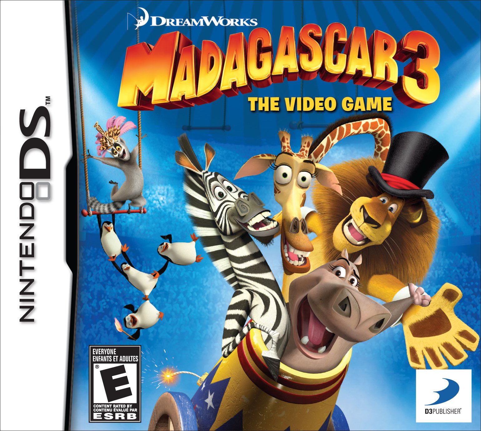 PRODUCT DETAILS 【商品情報】・商品名：Madagascar 3: The Video Game - Nintendo DS・対応機種：ニンテンドーDS（Nintendo DS）・仕様：北米版・言語：英語【コンディション】・新品・海外直輸入品です。・パッケージに輸送によるスレ・小傷がある場合があります。 ■ 日本国内のDS本体でプレイいただけます ニンテンドーDS／DS Lite 本体はリージョンフリーのため、北米版のソフトも日本国内で購入された本体でそのままプレイいただけます。 ■ 北米版ゲームについてのご注意（必ずお読みください） ・ゲーム内の表示および音声は英語です。日本語には対応しておりません。・ニンテンドーDSi／DSi LL／3DSシリーズでは、通常のDSソフトはプレイできますが、「DSi専用」「DSi拡張」ソフトは地域制限により動作しません。・任天堂のオンラインサービス（ニンテンドーWi-Fiコネクション）は終了しているため、通信対戦・配信要素はご利用いただけません。・パッケージ・取扱説明書はすべて英語表記です。・海外版であること、およびお手持ちの本体で使用できないことを理由とした返品・交換はお受けできません。 ■ ご注意 ・掲載画像は実物に近い色味になるよう調整しておりますが、ご利用の環境により差異が生じる場合があります。・複数店舗で在庫を共有しているため、ご注文後に在庫切れとなる場合がございます。・海外倉庫からのお取り寄せのため、発送までに数日〜2〜3週間程度かかる場合があります。 ■ 納期についてお届けの目安を必ずご確認ください。 ご注意 海外からの輸入品となります。海外輸送のため、外箱に軽微なスレ等がある場合がございますが、商品本体には影響ございません。 ※在庫状況は仕入先の在庫情報をもとに出来る限り正確に表示しておりますが、取寄せ商品のため、タイミングによりご注文後に欠品・キャンセルとなる場合がございます。