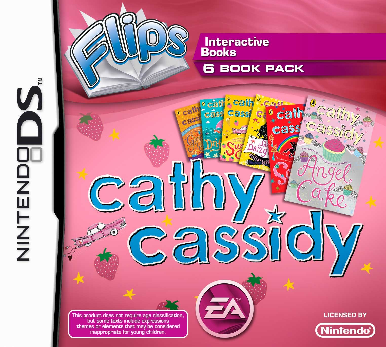PRODUCT DETAILS 【商品情報】・商品名：Cathy Cassidy 6 Books (FLIPS) /NDS・対応機種：ニンテンドーDS（Nintendo DS）・仕様：北米版・言語：英語【コンディション】・新品・海外直輸入品です。・パッケージに輸送によるスレ・小傷がある場合があります。 ■ 日本国内のDS本体でプレイいただけます ニンテンドーDS／DS Lite 本体はリージョンフリーのため、北米版のソフトも日本国内で購入された本体でそのままプレイいただけます。 ■ 北米版ゲームについてのご注意（必ずお読みください） ・ゲーム内の表示および音声は英語です。日本語には対応しておりません。・ニンテンドーDSi／DSi LL／3DSシリーズでは、通常のDSソフトはプレイできますが、「DSi専用」「DSi拡張」ソフトは地域制限により動作しません。・任天堂のオンラインサービス（ニンテンドーWi-Fiコネクション）は終了しているため、通信対戦・配信要素はご利用いただけません。・パッケージ・取扱説明書はすべて英語表記です。・海外版であること、およびお手持ちの本体で使用できないことを理由とした返品・交換はお受けできません。 ■ ご注意 ・掲載画像は実物に近い色味になるよう調整しておりますが、ご利用の環境により差異が生じる場合があります。・複数店舗で在庫を共有しているため、ご注文後に在庫切れとなる場合がございます。・海外倉庫からのお取り寄せのため、発送までに数日〜2〜3週間程度かかる場合があります。 ■ 納期についてお届けの目安を必ずご確認ください。 ご注意 海外からの輸入品となります。海外輸送のため、外箱に軽微なスレ等がある場合がございますが、商品本体には影響ございません。 ※在庫状況は仕入先の在庫情報をもとに出来る限り正確に表示しておりますが、取寄せ商品のため、タイミングによりご注文後に欠品・キャンセルとなる場合がございます。