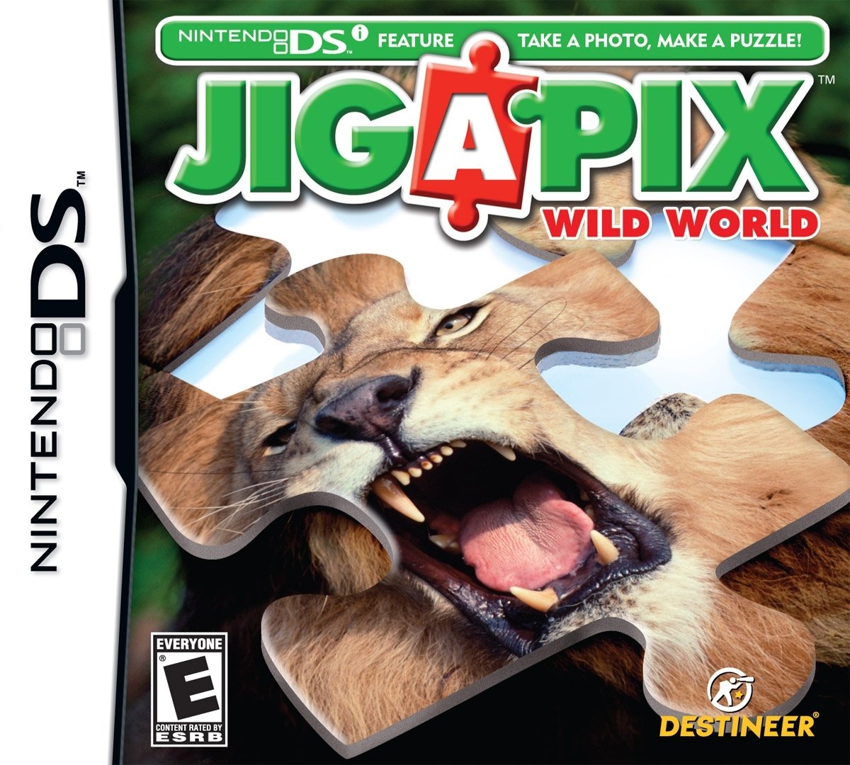 PRODUCT DETAILS 【商品情報】・商品名：Jigapix Wild World - Nintendo DS・対応機種：ニンテンドーDS（Nintendo DS）・仕様：北米版・言語：英語【コンディション】・新品・海外直輸入品です。・パッケージに輸送によるスレ・小傷がある場合があります。 ■ 日本国内のDS本体でプレイいただけます ニンテンドーDS／DS Lite 本体はリージョンフリーのため、北米版のソフトも日本国内で購入された本体でそのままプレイいただけます。 ■ 北米版ゲームについてのご注意（必ずお読みください） ・ゲーム内の表示および音声は英語です。日本語には対応しておりません。・ニンテンドーDSi／DSi LL／3DSシリーズでは、通常のDSソフトはプレイできますが、「DSi専用」「DSi拡張」ソフトは地域制限により動作しません。・任天堂のオンラインサービス（ニンテンドーWi-Fiコネクション）は終了しているため、通信対戦・配信要素はご利用いただけません。・パッケージ・取扱説明書はすべて英語表記です。・海外版であること、およびお手持ちの本体で使用できないことを理由とした返品・交換はお受けできません。 ■ ご注意 ・掲載画像は実物に近い色味になるよう調整しておりますが、ご利用の環境により差異が生じる場合があります。・複数店舗で在庫を共有しているため、ご注文後に在庫切れとなる場合がございます。・海外倉庫からのお取り寄せのため、発送までに数日〜2〜3週間程度かかる場合があります。 ■ 納期についてお届けの目安を必ずご確認ください。 ご注意 海外からの輸入品となります。海外輸送のため、外箱に軽微なスレ等がある場合がございますが、商品本体には影響ございません。 ※在庫状況は仕入先の在庫情報をもとに出来る限り正確に表示しておりますが、取寄せ商品のため、タイミングによりご注文後に欠品・キャンセルとなる場合がございます。