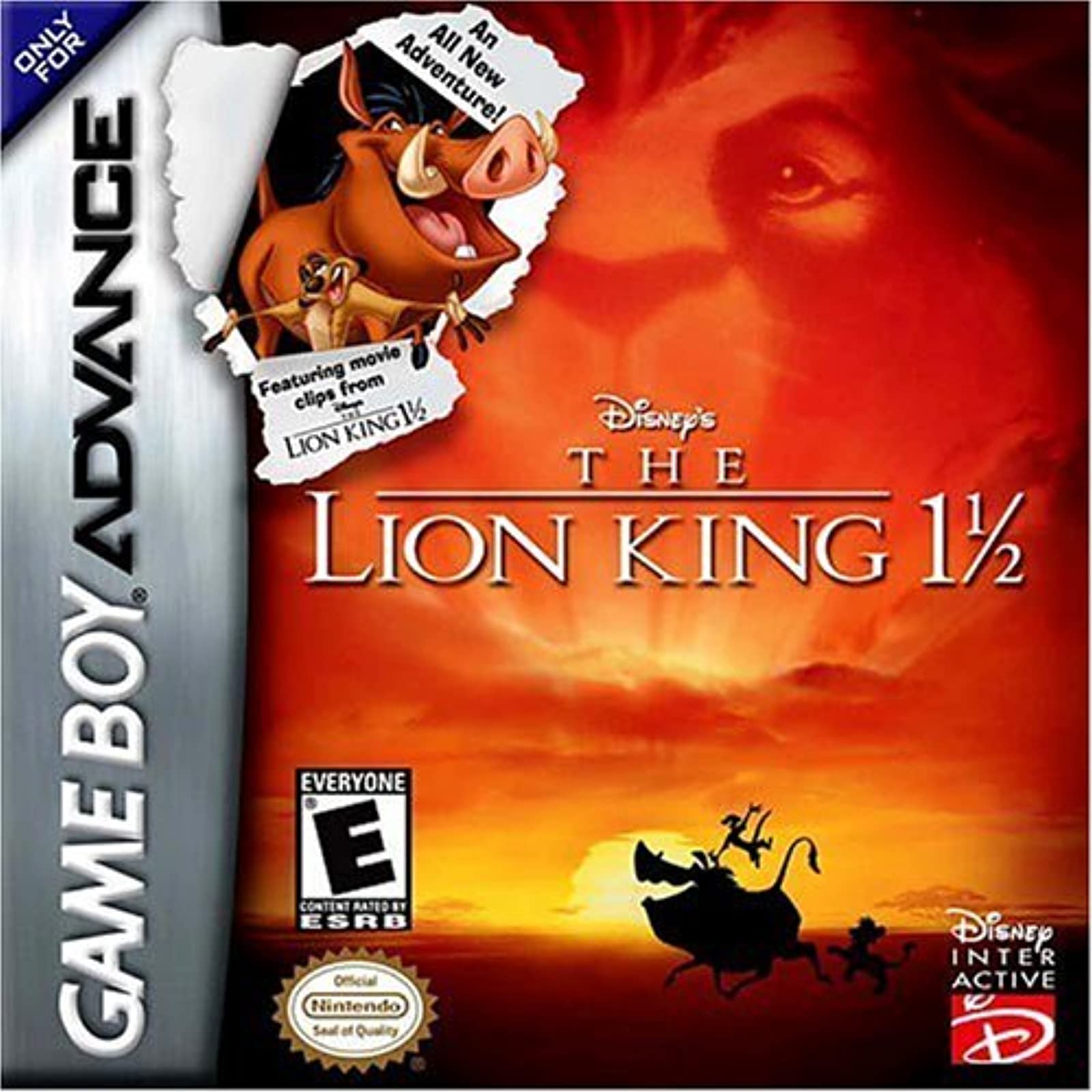PRODUCT DETAILS 【商品情報】・商品名：Disney's The Lion King 1 1/2・対応機種：ゲームボーイアドバンス（Game Boy Advance）・仕様：北米版・言語：英語【コンディション】・新品・海外直輸入品です。・パッケージに輸送によるスレ・小傷がある場合があります。 ■ 日本国内の本体でプレイいただけます ゲームボーイアドバンスはリージョンフリーのため、北米版のソフトも日本国内で購入された本体でそのままプレイいただけます。対応本体：ゲームボーイアドバンス／アドバンスSP／ミクロ、ニンテンドーDS／DS Lite（GBAスロット搭載モデル） ■ 北米版ゲームについてのご注意（必ずお読みください） ・ゲーム内の表示および音声は英語です。日本語には対応しておりません。・ニンテンドーDSi／DSi LL／3DSシリーズにはGBAスロットが搭載されていないため、本商品はプレイできません。・パッケージ・取扱説明書はすべて英語表記です。・海外版であること、およびお手持ちの本体で使用できないことを理由とした返品・交換はお受けできません。 ■ ご注意 ・掲載画像は実物に近い色味になるよう調整しておりますが、ご利用の環境により差異が生じる場合があります。・複数店舗で在庫を共有しているため、ご注文後に在庫切れとなる場合がございます。・海外倉庫からのお取り寄せのため、発送までに数日〜2〜3週間程度かかる場合があります。 ■ 納期についてお届けの目安を必ずご確認ください。 ご注意 海外からの輸入品となります。海外輸送のため、外箱に軽微なスレ等がある場合がございますが、商品本体には影響ございません。 ※在庫状況は仕入先の在庫情報をもとに出来る限り正確に表示しておりますが、取寄せ商品のため、タイミングによりご注文後に欠品・キャンセルとなる場合がございます。
