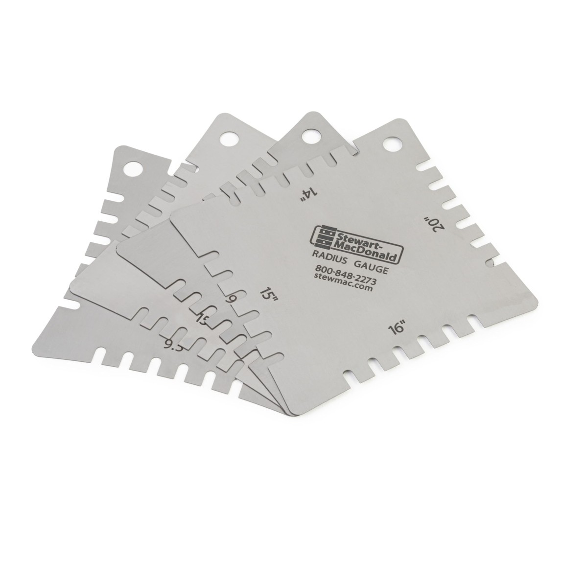 PRODUCT DETAILS StewMac ノッチ付き ラジアスゲージ 指板R測定 ブリッジ調整 ギター ベース リペア工具 8サイズ 4枚セット【商品仕様】・ ブランド：StewMac・ 品目：ノッチ付き ラジアスゲージ・ 用途：指板やブリッジの曲率（R）測定、サドル加工、弦高調整・ 対応楽器：ギター、ベース（指板幅 最大約82.55mm / 3-1/4インチまで）・ ラジアス値：7-1/4", 9-1/2", 10", 12", 14", 15", 16", 20"・ セット内容：4枚組・ 材質：スチール（レーザーカット加工）【特徴】・ 弦を張った状態で指板のラジアス（R）を正確に測定できる、ノッチ（溝）付きのゲージセットです。・ ナット側用の狭い溝とボディ側用の広い溝の2種類を備えており、コンパウンドラジアスの指板チェックにも対応します。・ 指板の成形やフレットのすり合わせ作業において、形状の変化を頻繁に確認することで加工ミスを防ぎます。・ 耐久性の高いスチール製で、エレキギターだけでなくアコースティックギターのブリッジサドル成形にも使用可能です。【ご注意】・ 米国仕様の製品です。インチ規格のサイズ・番手表記の場合があります。・ 工具の使用には楽器リペアの知識が必要です。作業による楽器の損傷について当店は責任を負いかねます。 ■ 商品について 海外輸入品（説明書は英語表記の場合あり） ■ ご注意 ・掲載画像は実物に近い色味になるよう調整しておりますが、ご利用の環境により差異が生じる場合があります。・複数店舗で在庫を共有しているため、ご注文後に在庫切れとなる場合がございます。 ■ 納期について お届けの目安を必ずご確認ください。 海外正規ルート仕入れ品 海外ブランド ▼ 海外正規ブランド店 正規代理店 ▼ 当 店 ※本商品は並行輸入品です 製造元は正規品と同一のブランド・メーカーです。当店では海外正規ルートより仕入れた商品を取り扱っております。流通ルートが異なるのみで、商品自体に違いはございません。 ── 当店の商品について ── 正規品のみ取り扱い 海外正規店・正規代理店から商品を直接仕入れ、国内に輸入して販売しております。 日本未入荷・海外限定モデルも多数 日本未入荷・海外限定モデルも多数取り扱っております。サイズ・カラー違いや海外限定で販売された製品など、日本では手に入りにくいアイテムをお届けいたします。 お求めやすい価格の理由 海外市場での価格差や流通ルートの違いにより、国内販売価格よりお求めやすくなっております。品質はそのままに、よりお手頃な価格でお届けいたします。 安心保証 ご使用前に万が一、製品に不具合がございました場合は、交換または商品代金のご返金にて対応させていただきます。商品到着後5日以内にご連絡ください。 ご注意 海外からの輸入品となります。海外輸送のため、外箱に軽微なスレ等がある場合がございますが、商品本体には影響ございません。 ※在庫状況は仕入先の在庫情報をもとに出来る限り正確に表示しておりますが、取寄せ商品のため、タイミングによりご注文後に欠品・キャンセルとなる場合がございます。 お探しの商品がございましたら、お気軽にご相談ください。