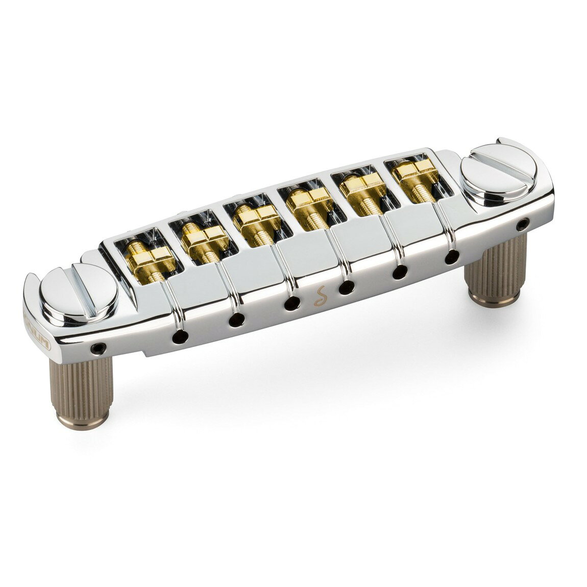 PRODUCT DETAILS Schaller Signum 350200 ギター用 ブリッジ ラップアラウンド ソリッドボディ用 クローム【商品仕様】・ ブランド：Schaller・ 型番：Signum (350200)・ 品目：ギター用ブリッジ・ 形状：ラップアラウンドタイプ・ 弦間ピッチ：52.50mm・ サドルアール：12インチ (305mm)・ ポスト間隔：81.80mm・ ポストネジ規格：M8 x 1.25・ 対応モデル：フラットトップおよびアーチトップのソリッドボディギター・ カラー：クローム・ 付属品：高さ調整機能付ロッキングポスト、ブッシュ、調整用レンチ、イントネーション調整用ネジ【特徴】・ ロッキングポストによりブリッジとボディを密着させ、ダイナミクスとサステインを向上させます。・ 9mmの調整幅を持つ個別サドルと2本のネジにより、正確なイントネーション設定が可能です。・ ピッキングする手が触れても快適な、滑らかで人間工学に基づいた彫刻形状を採用しています。・ ボールエンドを固定するリセス構造により、弦のねじれを防ぎ安定した保持を実現します。【ご注意】・ 取り付けには加工・配線作業が必要な場合があります。お手持ちの楽器との適合（弦数・サイズ・取付穴位置）をご確認のうえご注文ください。・ アクティブタイプのピックアップは9V電池が必要です（電池は付属しない場合があります）。 ■ 商品について 海外輸入品（説明書は英語表記の場合あり） ■ ご注意 ・掲載画像は実物に近い色味になるよう調整しておりますが、ご利用の環境により差異が生じる場合があります。・複数店舗で在庫を共有しているため、ご注文後に在庫切れとなる場合がございます。 ■ 納期について お届けの目安を必ずご確認ください。 海外正規ルート仕入れ品 海外ブランド ▼ 海外正規ブランド店 正規代理店 ▼ 当 店 ※本商品は並行輸入品です 製造元は正規品と同一のブランド・メーカーです。当店では海外正規ルートより仕入れた商品を取り扱っております。流通ルートが異なるのみで、商品自体に違いはございません。 ── 当店の商品について ── 正規品のみ取り扱い 海外正規店・正規代理店から商品を直接仕入れ、国内に輸入して販売しております。 日本未入荷・海外限定モデルも多数 日本未入荷・海外限定モデルも多数取り扱っております。サイズ・カラー違いや海外限定で販売された製品など、日本では手に入りにくいアイテムをお届けいたします。 お求めやすい価格の理由 海外市場での価格差や流通ルートの違いにより、国内販売価格よりお求めやすくなっております。品質はそのままに、よりお手頃な価格でお届けいたします。 安心保証 ご使用前に万が一、製品に不具合がございました場合は、交換または商品代金のご返金にて対応させていただきます。商品到着後5日以内にご連絡ください。 ご注意 海外からの輸入品となります。海外輸送のため、外箱に軽微なスレ等がある場合がございますが、商品本体には影響ございません。 ※在庫状況は仕入先の在庫情報をもとに出来る限り正確に表示しておりますが、取寄せ商品のため、タイミングによりご注文後に欠品・キャンセルとなる場合がございます。 お探しの商品がございましたら、お気軽にご相談ください。