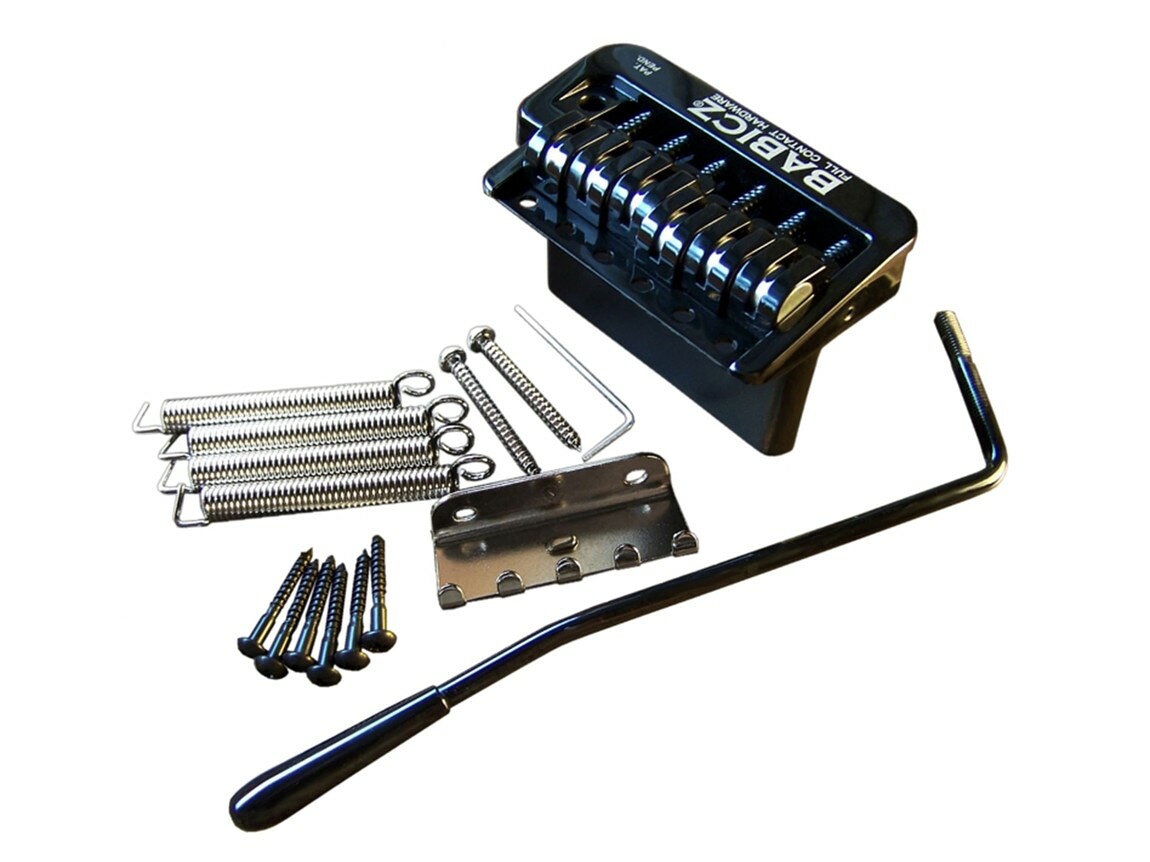 PRODUCT DETAILS Babicz FCH 2PT ギター用 トレモロ ブリッジ 2点支持 ストラトキャスタータイプ ブラック【商品仕様】・ ブランド：Babicz・ 型番：FCH 2PT (FCH2PTBK)・ 品目：トレモロ・ブリッジ・ 対応モデル：2点支持式ストラトキャスタータイプ・ 弦間ピッチ：2-1/16インチ (約52.4mm)・ カラー：ブラック・ 付属品：ブリッジ本体、マウントスクリュー、説明書、1.5mm調整レンチ【特徴】・ 特許取得済みのeCAMサドルテクノロジーを採用し、ボディとの接触面積を最大化するダイレクトカップリングシステムを搭載しています。・ 各弦の弦高を個別に調整可能で、Original Seriesのダブルロッキングデザインにより高い安定性を実現します。・ 既存の2点支持式ストラトキャスタースタイルのブリッジから直接の交換が可能な設計です。【ご注意】・ 取り付けには加工・配線作業が必要な場合があります。お手持ちの楽器との適合（弦数・サイズ・取付穴位置）をご確認のうえご注文ください。・ アクティブタイプのピックアップは9V電池が必要です（電池は付属しない場合があります）。 ■ 商品について 海外輸入品（説明書は英語表記の場合あり） ■ ご注意 ・掲載画像は実物に近い色味になるよう調整しておりますが、ご利用の環境により差異が生じる場合があります。・複数店舗で在庫を共有しているため、ご注文後に在庫切れとなる場合がございます。 ■ 納期について お届けの目安を必ずご確認ください。 海外正規ルート仕入れ品 海外ブランド ▼ 海外正規ブランド店 正規代理店 ▼ 当 店 ※本商品は並行輸入品です 製造元は正規品と同一のブランド・メーカーです。当店では海外正規ルートより仕入れた商品を取り扱っております。流通ルートが異なるのみで、商品自体に違いはございません。 ── 当店の商品について ── 正規品のみ取り扱い 海外正規店・正規代理店から商品を直接仕入れ、国内に輸入して販売しております。 日本未入荷・海外限定モデルも多数 日本未入荷・海外限定モデルも多数取り扱っております。サイズ・カラー違いや海外限定で販売された製品など、日本では手に入りにくいアイテムをお届けいたします。 お求めやすい価格の理由 海外市場での価格差や流通ルートの違いにより、国内販売価格よりお求めやすくなっております。品質はそのままに、よりお手頃な価格でお届けいたします。 安心保証 ご使用前に万が一、製品に不具合がございました場合は、交換または商品代金のご返金にて対応させていただきます。商品到着後5日以内にご連絡ください。 ご注意 海外からの輸入品となります。海外輸送のため、外箱に軽微なスレ等がある場合がございますが、商品本体には影響ございません。 ※在庫状況は仕入先の在庫情報をもとに出来る限り正確に表示しておりますが、取寄せ商品のため、タイミングによりご注文後に欠品・キャンセルとなる場合がございます。 お探しの商品がございましたら、お気軽にご相談ください。