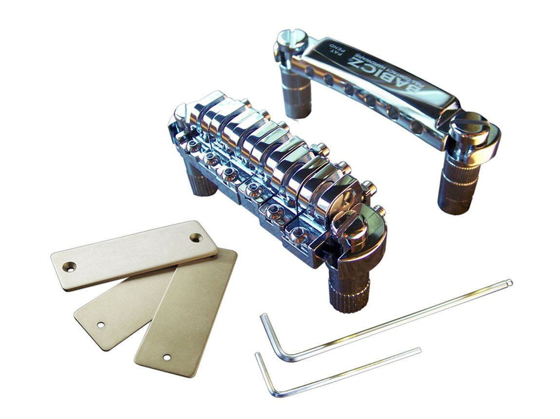 PRODUCT DETAILS Babicz FCHTOMNK ギター用 ブリッジ Tune-o-Maticタイプ レスポール SG 6弦用 ニッケル【商品仕様】・ ブランド：Babicz・ 型番：FCHTOMNK・ 品目：ギター用ブリッジ・ 対応モデル：Tune-o-Matic / ストップテイルピース搭載ギター（レスポール、SG等）・ 形状：アーチトップ / フラットトップ対応・ テクノロジー：eCAMサドル・テクノロジー、ダブル・ロッキング仕様・ カラー：ニッケル・ 付属品：ブリッジ、取り付けネジ、説明書、1.5mm調整用レンチ【特徴】・ Tune-o-Maticおよびストップテイルピースを搭載したギターに直接交換可能なリプレイスメント・パーツです。・ 特許取得のeCAMサドルテクノロジーにより、各弦の弦高（アクション）とイントネーションを個別に、迅速かつ精密に調整可能です。・ オリジナル・シリーズのダブル・ロッキング・デザインを採用しています。【ご注意】・ 取り付けには加工・配線作業が必要な場合があります。お手持ちの楽器との適合（弦数・サイズ・取付穴位置）をご確認のうえご注文ください。・ アクティブタイプのピックアップは9V電池が必要です（電池は付属しない場合があります）。 ■ 商品について 海外輸入品（説明書は英語表記の場合あり） ■ ご注意 ・掲載画像は実物に近い色味になるよう調整しておりますが、ご利用の環境により差異が生じる場合があります。・複数店舗で在庫を共有しているため、ご注文後に在庫切れとなる場合がございます。 ■ 納期について お届けの目安を必ずご確認ください。 海外正規ルート仕入れ品 海外ブランド ▼ 海外正規ブランド店 正規代理店 ▼ 当 店 ※本商品は並行輸入品です 製造元は正規品と同一のブランド・メーカーです。当店では海外正規ルートより仕入れた商品を取り扱っております。流通ルートが異なるのみで、商品自体に違いはございません。 ── 当店の商品について ── 正規品のみ取り扱い 海外正規店・正規代理店から商品を直接仕入れ、国内に輸入して販売しております。 日本未入荷・海外限定モデルも多数 日本未入荷・海外限定モデルも多数取り扱っております。サイズ・カラー違いや海外限定で販売された製品など、日本では手に入りにくいアイテムをお届けいたします。 お求めやすい価格の理由 海外市場での価格差や流通ルートの違いにより、国内販売価格よりお求めやすくなっております。品質はそのままに、よりお手頃な価格でお届けいたします。 安心保証 ご使用前に万が一、製品に不具合がございました場合は、交換または商品代金のご返金にて対応させていただきます。商品到着後5日以内にご連絡ください。 ご注意 海外からの輸入品となります。海外輸送のため、外箱に軽微なスレ等がある場合がございますが、商品本体には影響ございません。 ※在庫状況は仕入先の在庫情報をもとに出来る限り正確に表示しておりますが、取寄せ商品のため、タイミングによりご注文後に欠品・キャンセルとなる場合がございます。 お探しの商品がございましたら、お気軽にご相談ください。