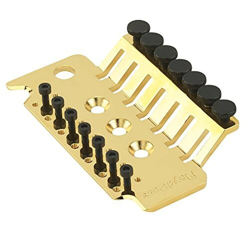 PRODUCT DETAILS Floyd Rose Seven String Base Plate ギター用 トレモロパーツ ベースプレート 7弦用 ゴールド【商品仕様】・ ブランド：Floyd Rose・ 品目：トレモロ用ベースプレート・ 対応弦数：7弦用・ 素材：スチール・ 製造国：ドイツ・ カラー：ゴールド【特徴】・ Floyd Rose 7弦トレモロシステム専用の純正リプレイスメント用ベースプレートです。・ 素材には堅牢なスチールを採用しています。・ 高い精度を誇るドイツ製のリプレイスメントパーツです。【ご注意】・ 取り付けには加工・配線作業が必要な場合があります。お手持ちの楽器との適合（弦数・サイズ・取付穴位置）をご確認のうえご注文ください。・ アクティブタイプのピックアップは9V電池が必要です（電池は付属しない場合があります）。 ■ 商品について 海外輸入品（説明書は英語表記の場合あり） ■ ご注意 ・掲載画像は実物に近い色味になるよう調整しておりますが、ご利用の環境により差異が生じる場合があります。・複数店舗で在庫を共有しているため、ご注文後に在庫切れとなる場合がございます。 ■ 納期について お届けの目安を必ずご確認ください。 海外正規ルート仕入れ品 海外ブランド ▼ 海外正規ブランド店 正規代理店 ▼ 当 店 ※本商品は並行輸入品です 製造元は正規品と同一のブランド・メーカーです。当店では海外正規ルートより仕入れた商品を取り扱っております。流通ルートが異なるのみで、商品自体に違いはございません。 ── 当店の商品について ── 正規品のみ取り扱い 海外正規店・正規代理店から商品を直接仕入れ、国内に輸入して販売しております。 日本未入荷・海外限定モデルも多数 日本未入荷・海外限定モデルも多数取り扱っております。サイズ・カラー違いや海外限定で販売された製品など、日本では手に入りにくいアイテムをお届けいたします。 お求めやすい価格の理由 海外市場での価格差や流通ルートの違いにより、国内販売価格よりお求めやすくなっております。品質はそのままに、よりお手頃な価格でお届けいたします。 安心保証 ご使用前に万が一、製品に不具合がございました場合は、交換または商品代金のご返金にて対応させていただきます。商品到着後5日以内にご連絡ください。 ご注意 海外からの輸入品となります。海外輸送のため、外箱に軽微なスレ等がある場合がございますが、商品本体には影響ございません。 ※在庫状況は仕入先の在庫情報をもとに出来る限り正確に表示しておりますが、取寄せ商品のため、タイミングによりご注文後に欠品・キャンセルとなる場合がございます。 お探しの商品がございましたら、お気軽にご相談ください。