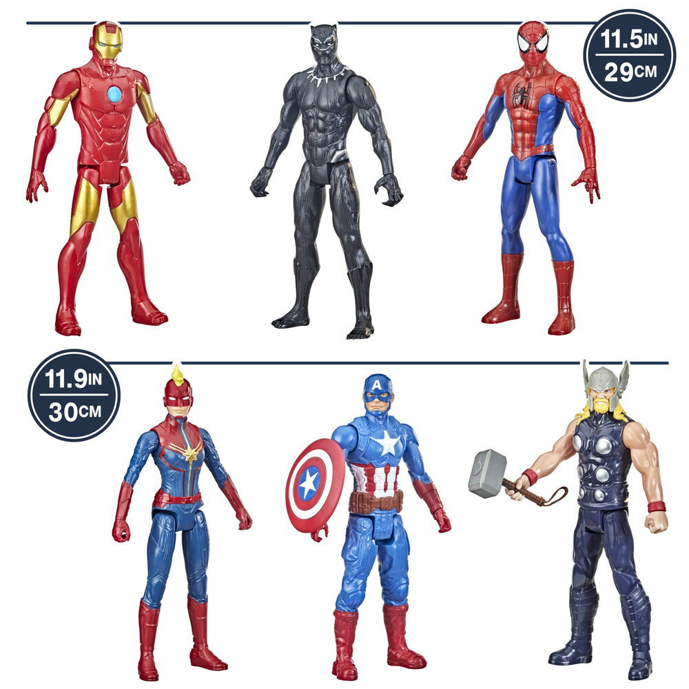 マーベル タイタンヒーローシリーズ アクションフィギュア マルチパック 6体セット...