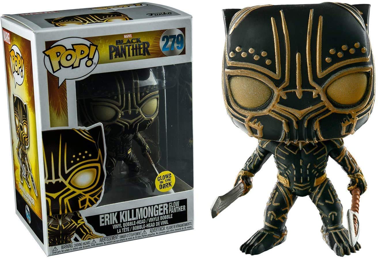 FunKo POP! Marvel Black Panther Erik Killmonger 暗闇で光る Panther 限定