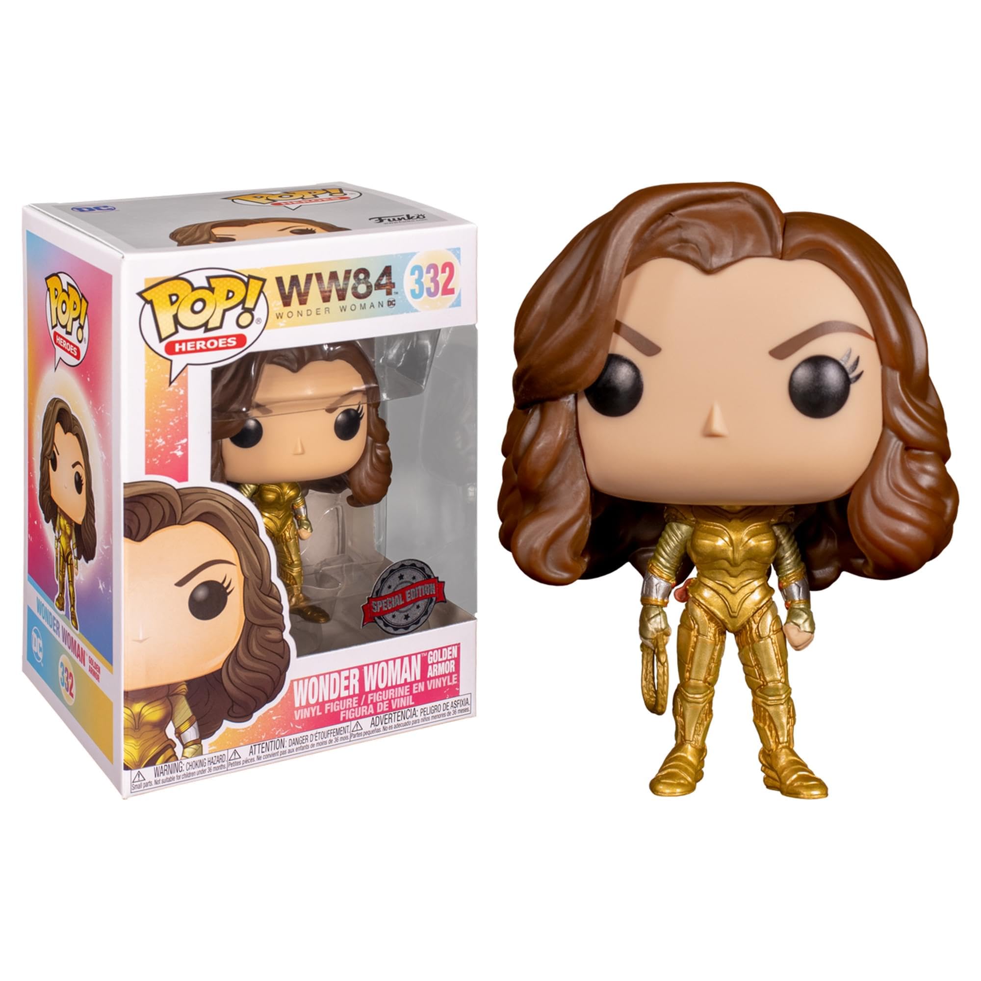 Funko Pop! Heroes: DC's Wonder Woman 1984 Wonder Woman with Golden Armor Metalli...