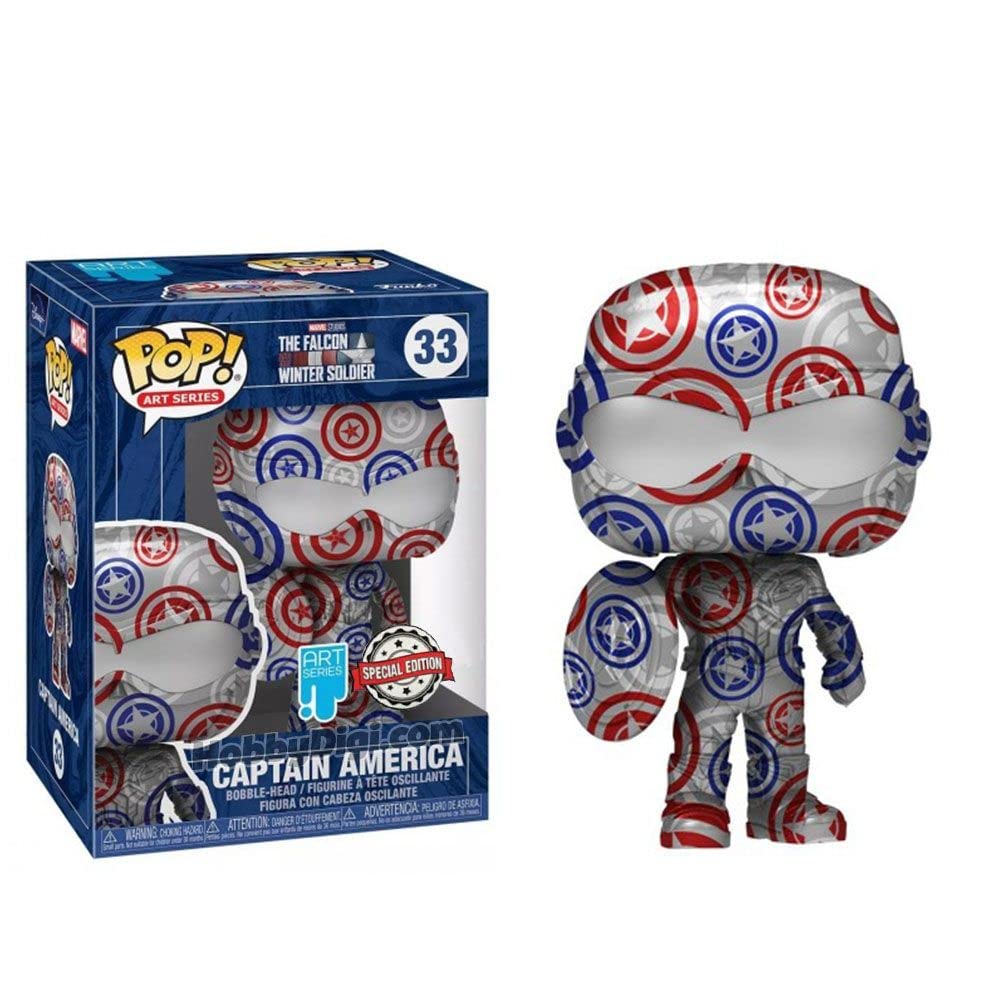Funko POP! Artist Series: Marvel Patriotic Age Captain America Falcon and The Wi...