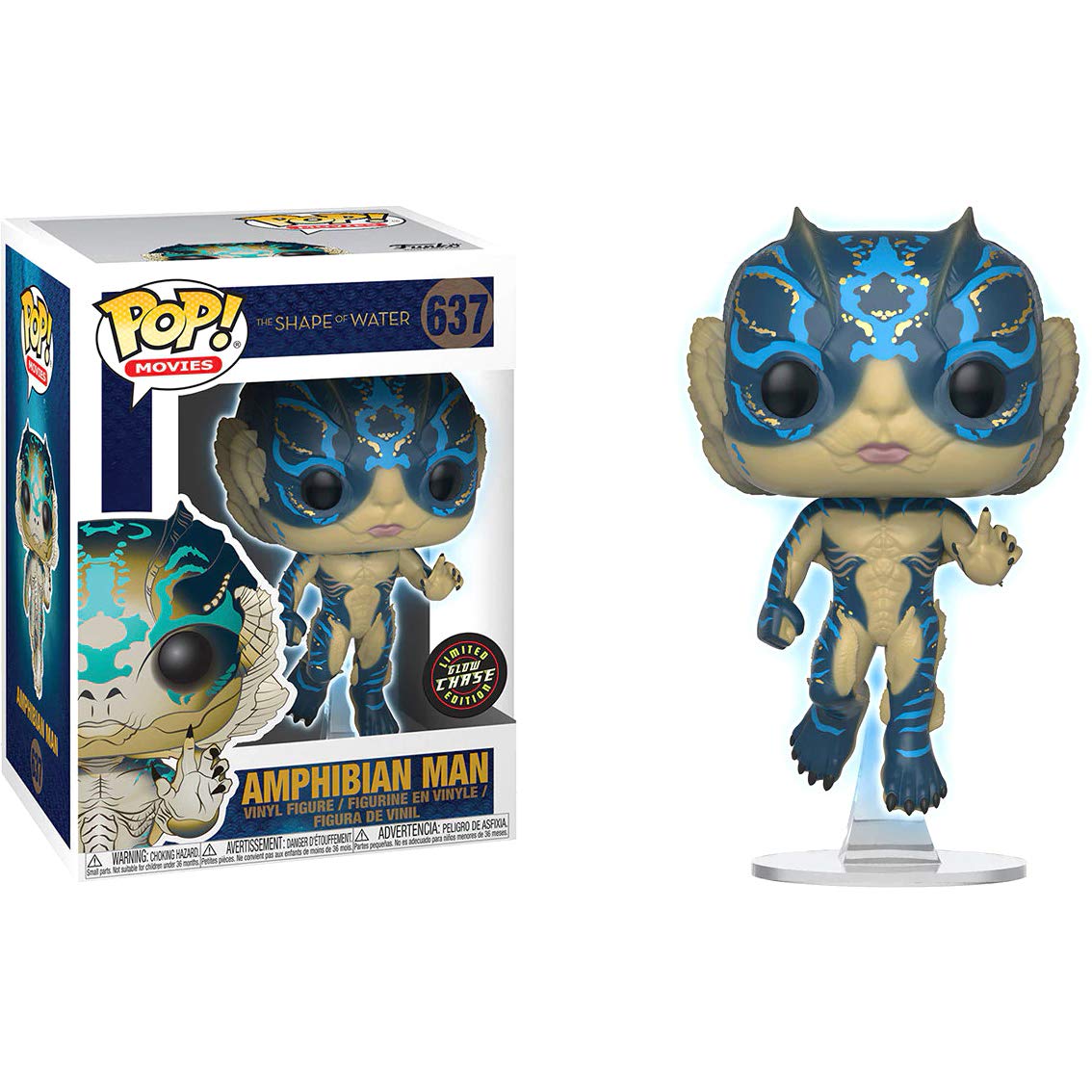 Funko Amphibian Man Chase Edition: Shape of Water x POP! Movies ビニールフィギュア #637/32485 B