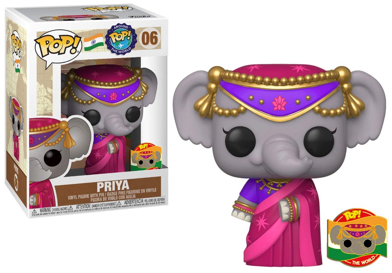 Funko POP! Priya The Elephant #06 Gray Around The World Series! India