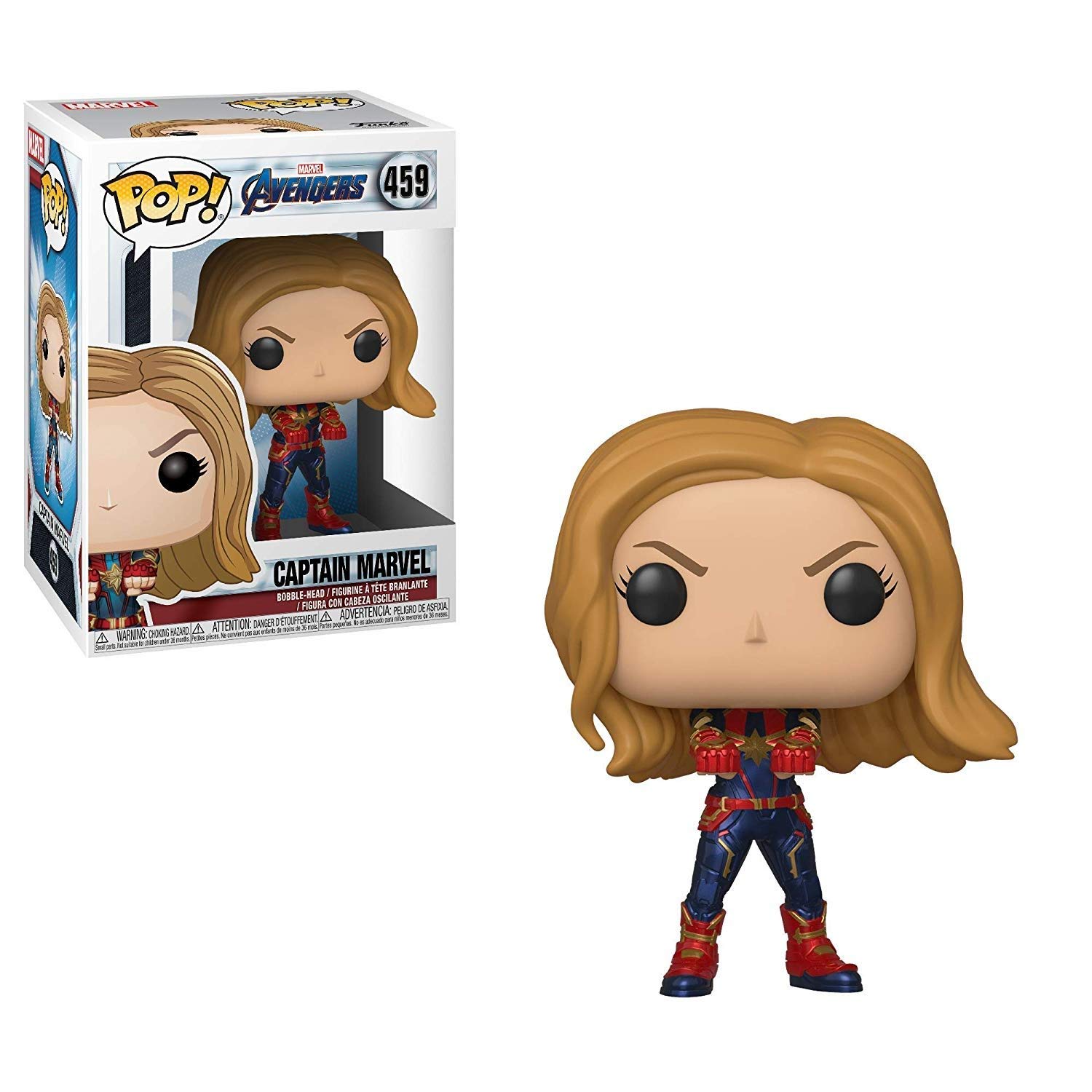 Funko Pop! Marvel Avengers Captain Marvel Endgame with Collector Cards Entertain...