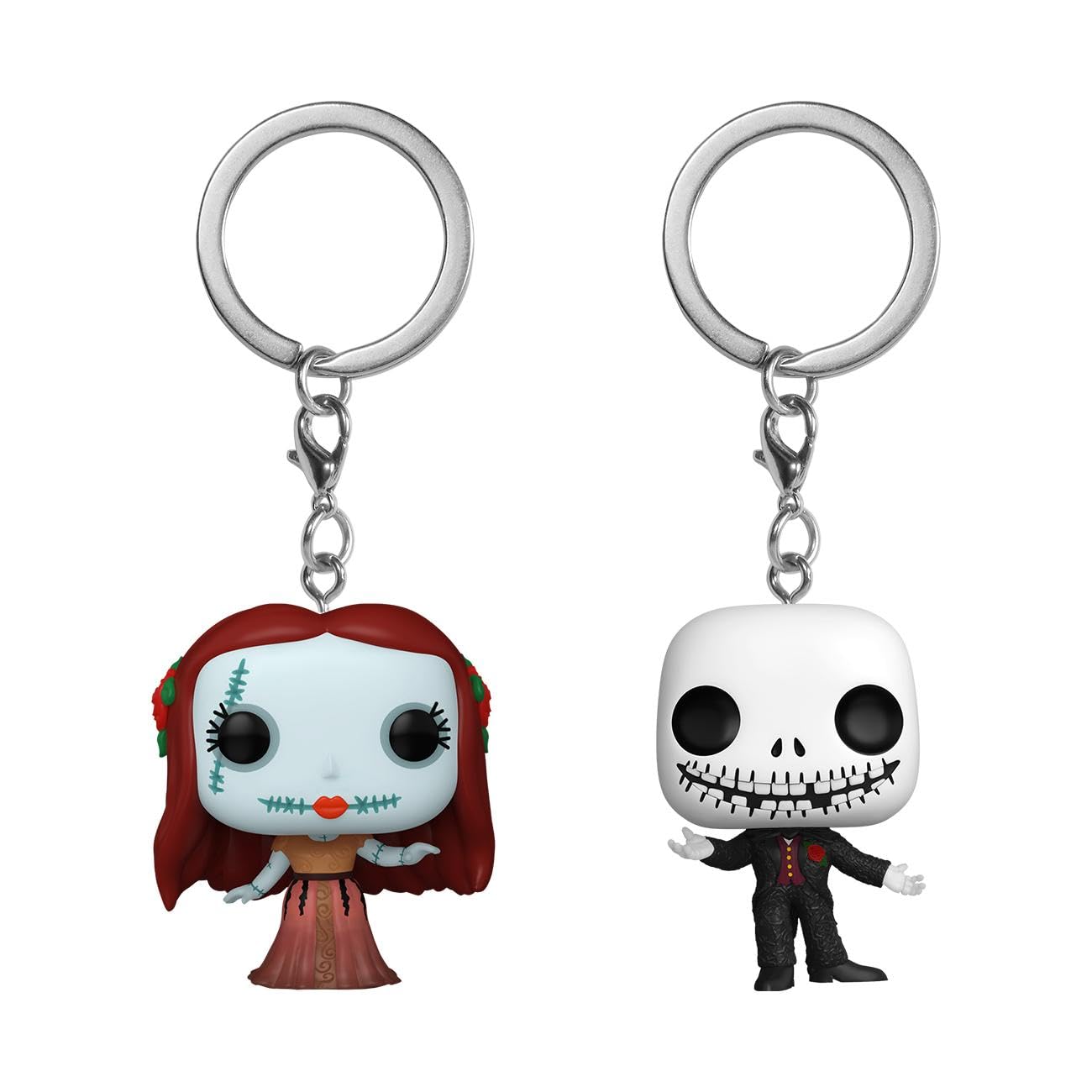 Funko Pop! Keychain: Disney's The Nightmare Before Christmas Jack Skellington & Sally in Formal ..