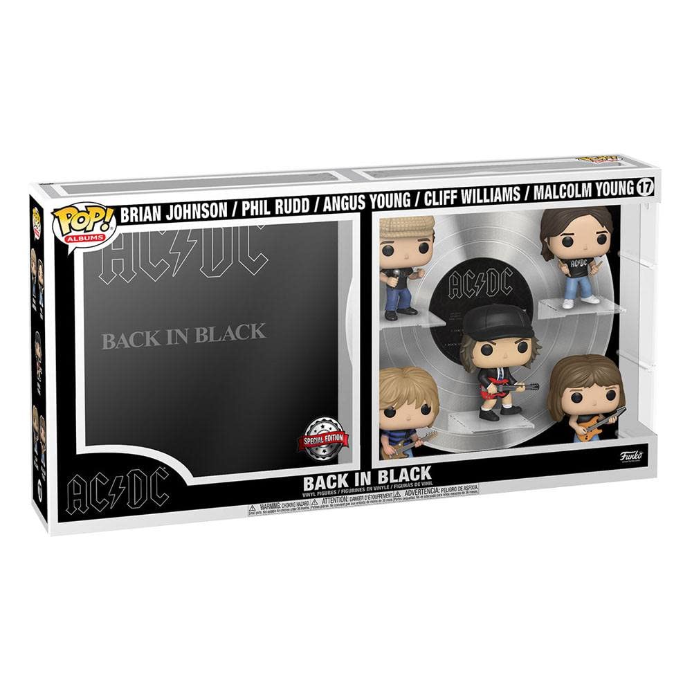 Funko Pop! Albums Deluxe: ACDC Angus Young Back in Black 音楽 コレクティブルビニールフィギュア 音楽ファン向け コレクター用モデルフィギュア