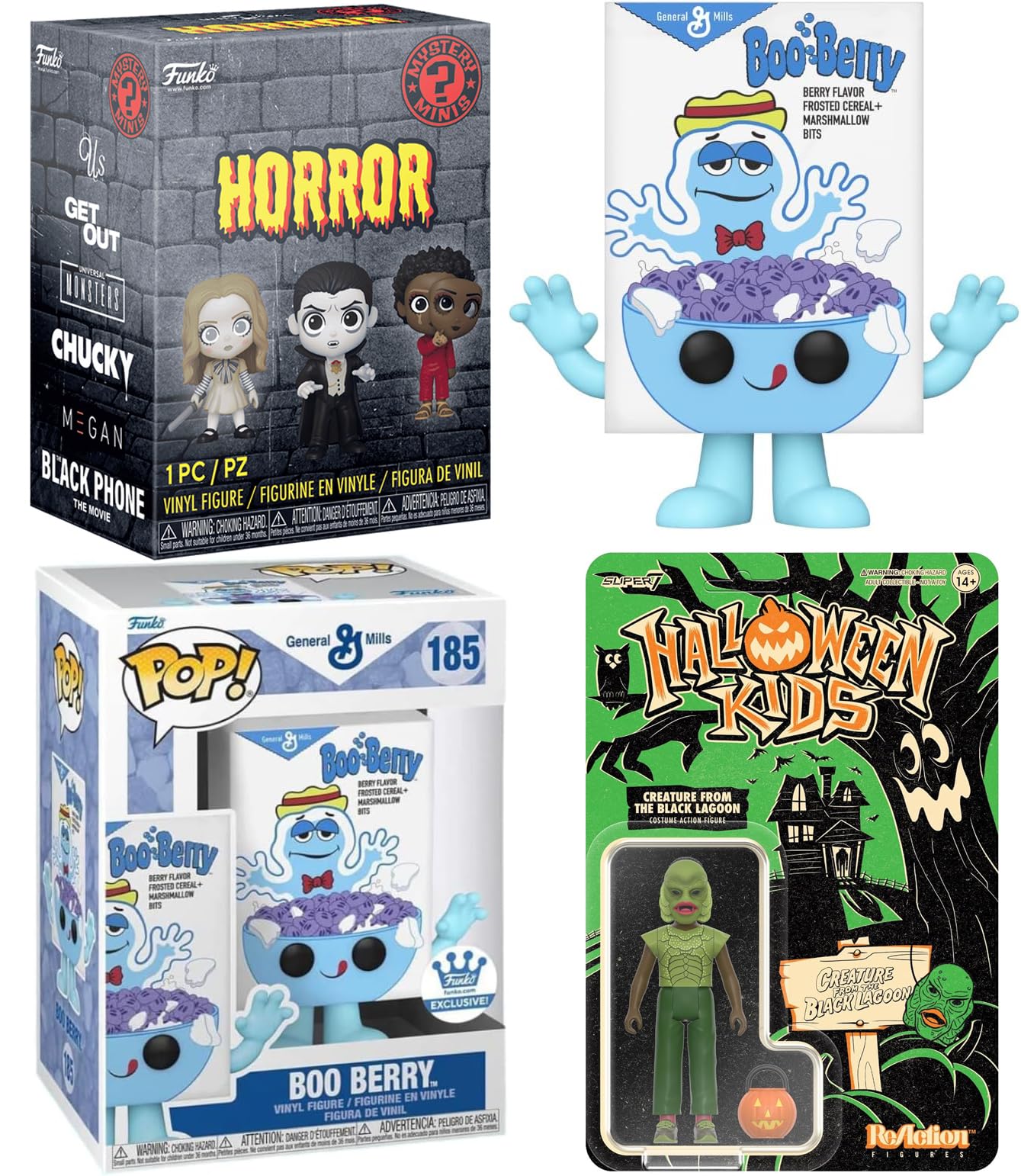 Boo Halloween Monster Universal Horror Figure 限定 Pop! Ghost + Terror Character Creature of The Black Lagoon Trick or Treat + Creepy Evil Mini Box