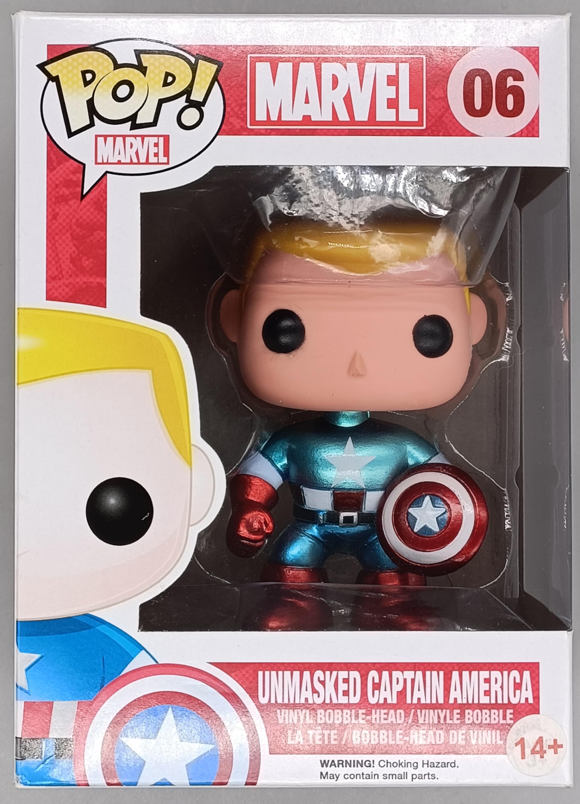 Funko POP Vinyl Comikaze 限定 2014 Unmasked Captain America フィギュア