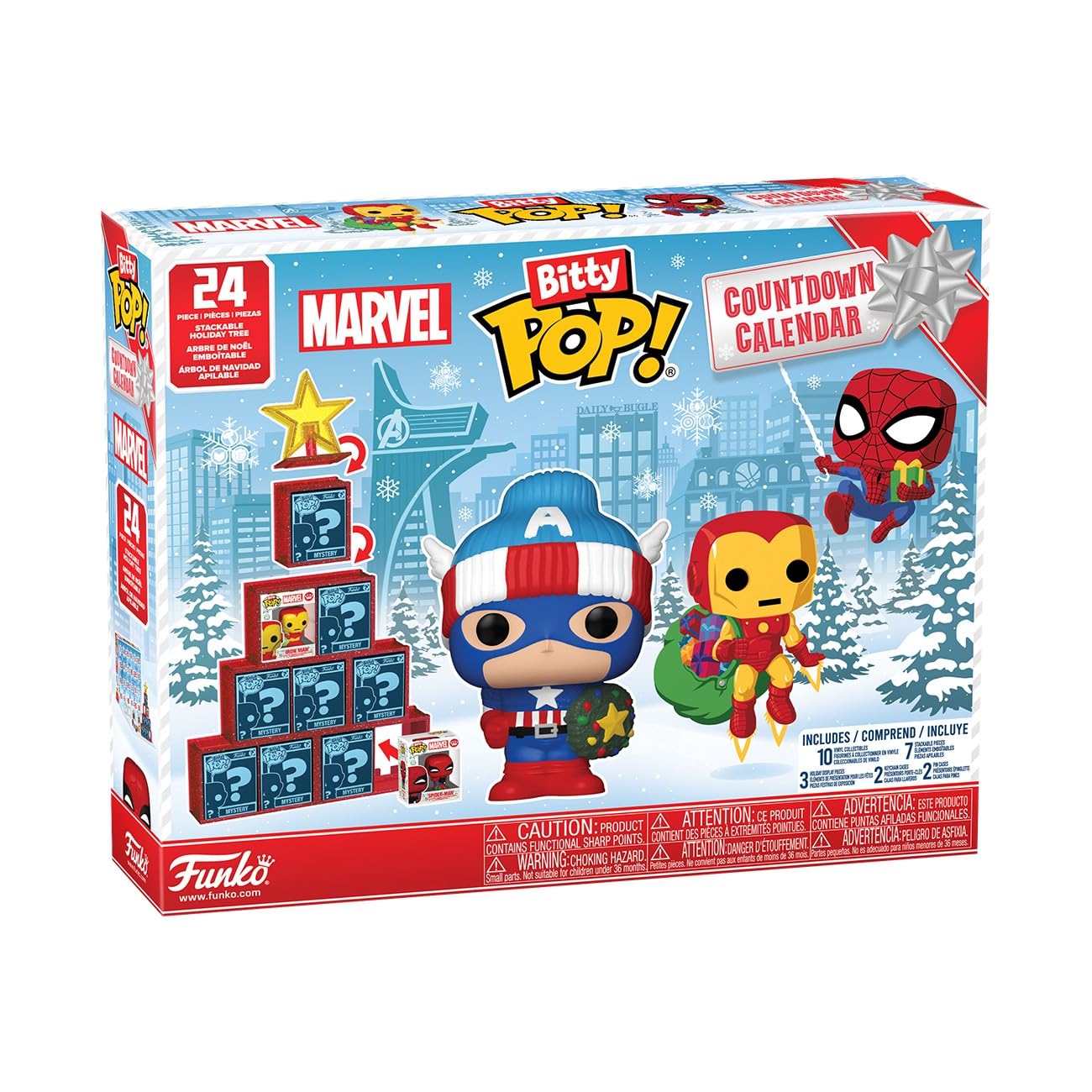 Funko Pop! Bitty Countdown Calendar: Marvel Comics 24 Days of Surprises コレクティブルビニールミニフィギュア ミステリーボックス ギフトアイデア クリスマスまたは誕生日カウントダウン