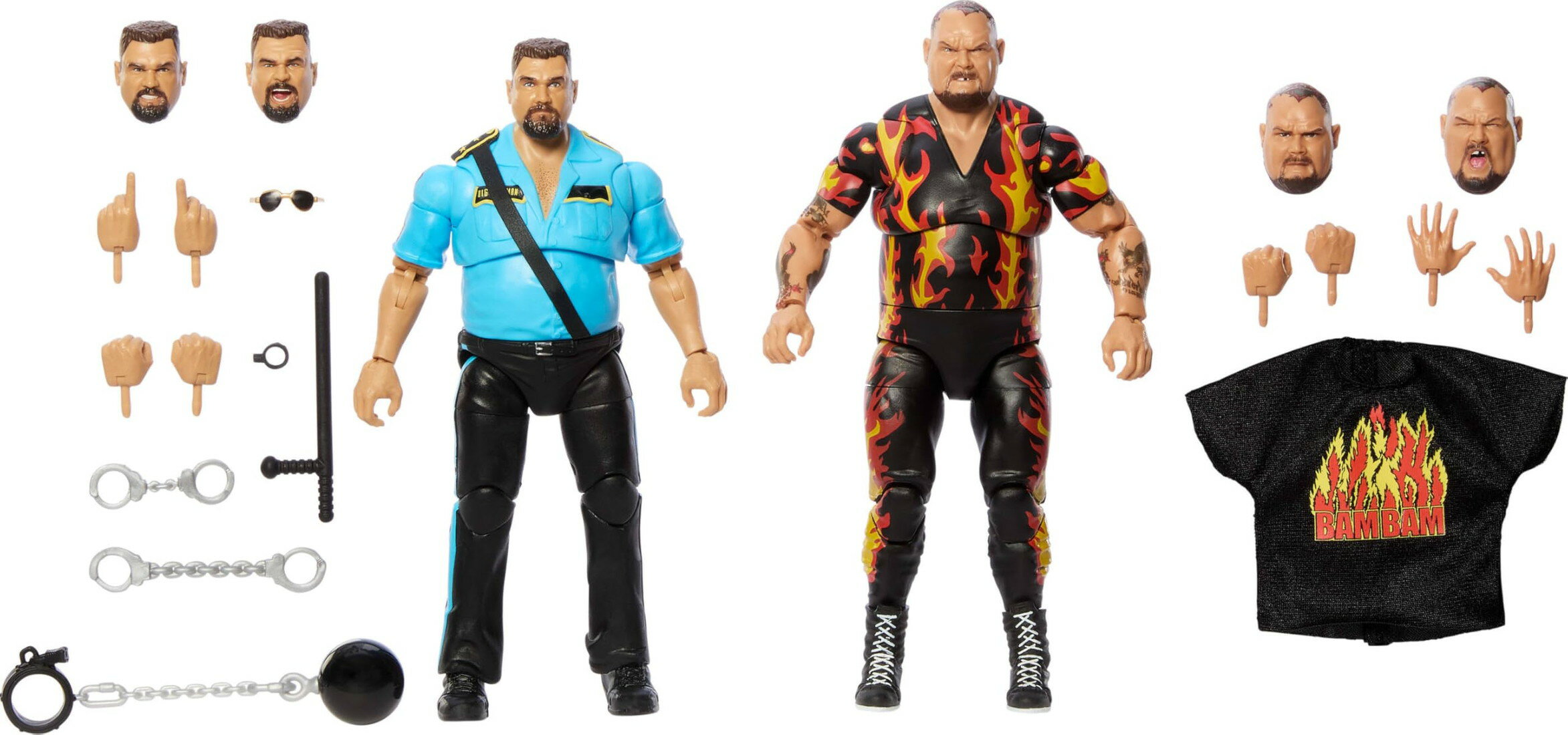 マテル WWE コロシアム コレクション アクションフィギュア 2パック Bam Bam BigelowとBig Boss Man