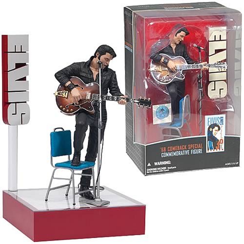 Lucky Yeh International, Ltd Elvis Presley 68 Comeback Special フィギュア コレクターズエディション ギター スタンド付き