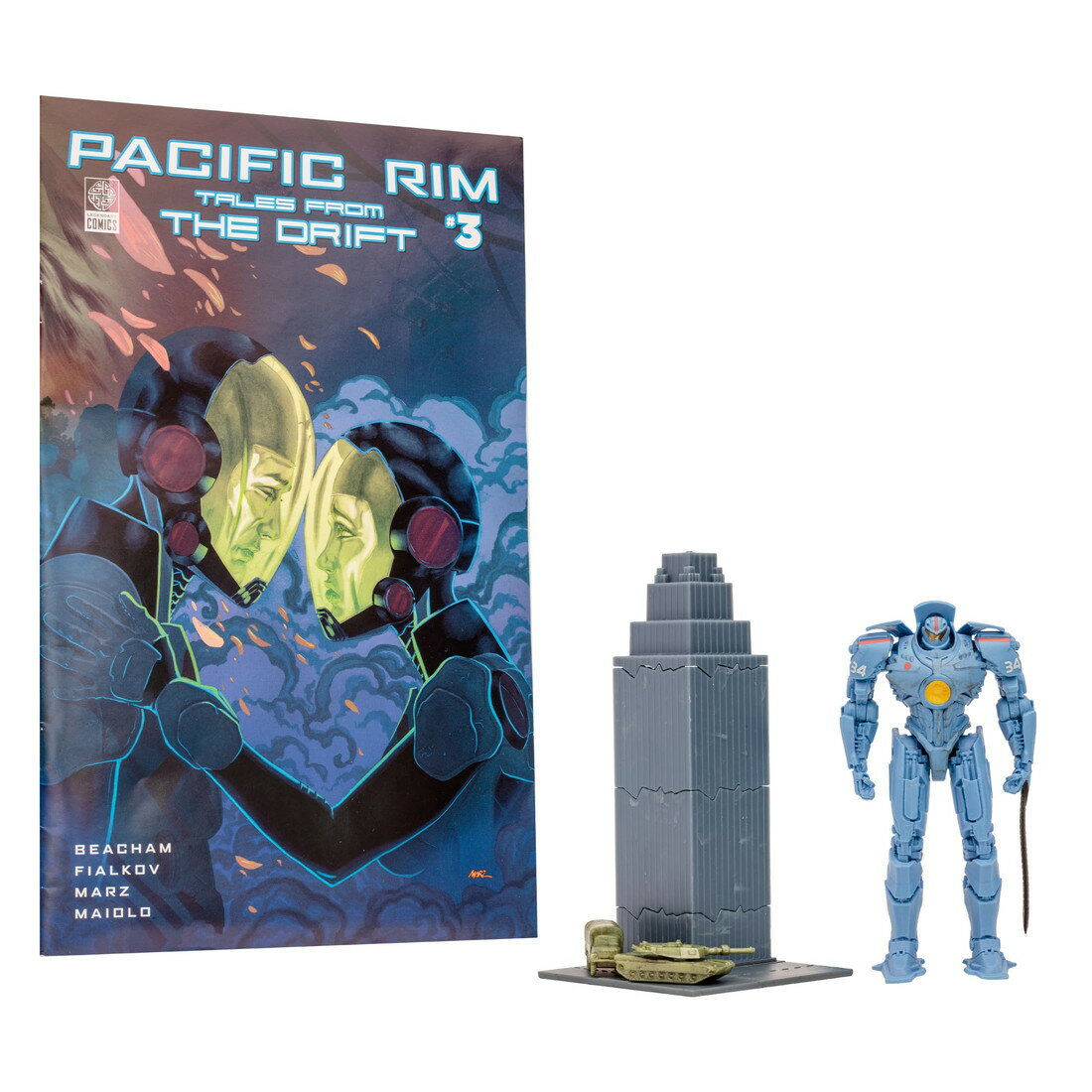 McFarlane Toys Pacific Rim Gipsy Danger フィギュア プレイセット コミック付 4インチ