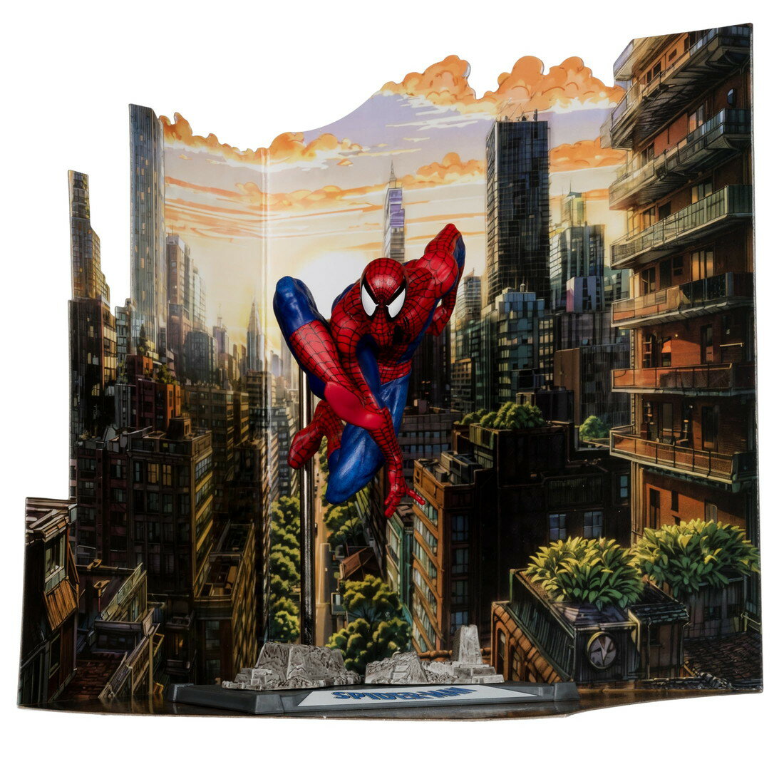 Rakuten - McFarlane Toys Marvel スパイダーマン 1/10スケール フィギュア ジオラマ台座付き