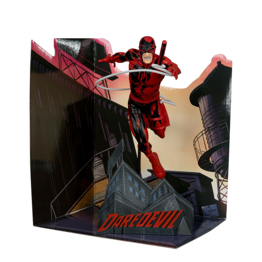McFarlane Toys Marvel Daredevil 1/10スケール フィギュア コレクタブル シーンベース付き