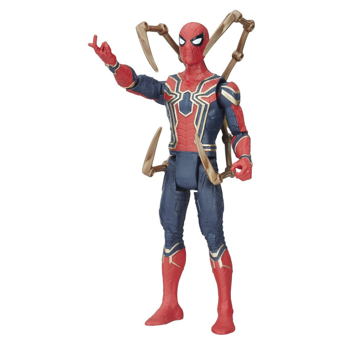 PRODUCT DETAILS マーベル アベンジャーズ インフィニティ・ウォー アイアン・スパイダー アクションフィギュア【商品仕様】・ アイテム種別：アクションフィギュア・ シリーズ：アベンジャーズ インフィニティ・ウォー・ サイズ：全高約15cm（6インチ）・ 付属品：スパイダー・クロー、インフィニティ・ストーン【特徴】・ 映画『アベンジャーズ／インフィニティ・ウォー』の劇中デザインに基づいたアイアン・スパイダーのフィギュア。・ キャラクター特有の装備であるスパイダー・クローのアクセサリーが付属。・ 劇中のキーアイテムであるインフィニティ・ストーンが同梱されており、アクセサリーへの取り付けが可能。・ 別売りのAR対応玩具「ヒーロー・ビジョン（Hero Vision）」と連動したプレイ要素に対応。 ■ 商品について 海外輸入品（説明書は英語表記の場合あり） ■ ご注意 ・掲載画像は実物に近い色味になるよう調整しておりますが、ご利用の環境により差異が生じる場合があります。・複数店舗で在庫を共有しているため、ご注文後に在庫切れとなる場合がございます。 ■ 納期について お届けの目安を必ずご確認ください。 海外正規ルート仕入れ品 海外ブランド ▼ 海外正規ブランド店 正規代理店 ▼ 当 店 ※本商品は並行輸入品です 製造元は正規品と同一のブランド・メーカーです。当店では海外正規ルートより仕入れた商品を取り扱っております。流通ルートが異なるのみで、商品自体に違いはございません。 ── 当店の商品について ── 正規品のみ取り扱い 海外正規店・正規代理店から商品を直接仕入れ、国内に輸入して販売しております。 日本未入荷・海外限定モデルも多数 日本未入荷・海外限定モデルも多数取り扱っております。サイズ・カラー違いや海外限定で販売された製品など、日本では手に入りにくいアイテムをお届けいたします。 お求めやすい価格の理由 海外市場での価格差や流通ルートの違いにより、国内販売価格よりお求めやすくなっております。品質はそのままに、よりお手頃な価格でお届けいたします。 安心保証 ご使用前に万が一、製品に不具合がございました場合は、交換または商品代金のご返金にて対応させていただきます。商品到着後5日以内にご連絡ください。 ご注意 海外からの輸入品となります。海外輸送のため、外箱に軽微なスレ等がある場合がございますが、商品本体には影響ございません。 ※在庫状況は仕入先の在庫情報をもとに出来る限り正確に表示しておりますが、取寄せ商品のため、タイミングによりご注文後に欠品・キャンセルとなる場合がございます。 お探しの商品がございましたら、お気軽にご相談ください。