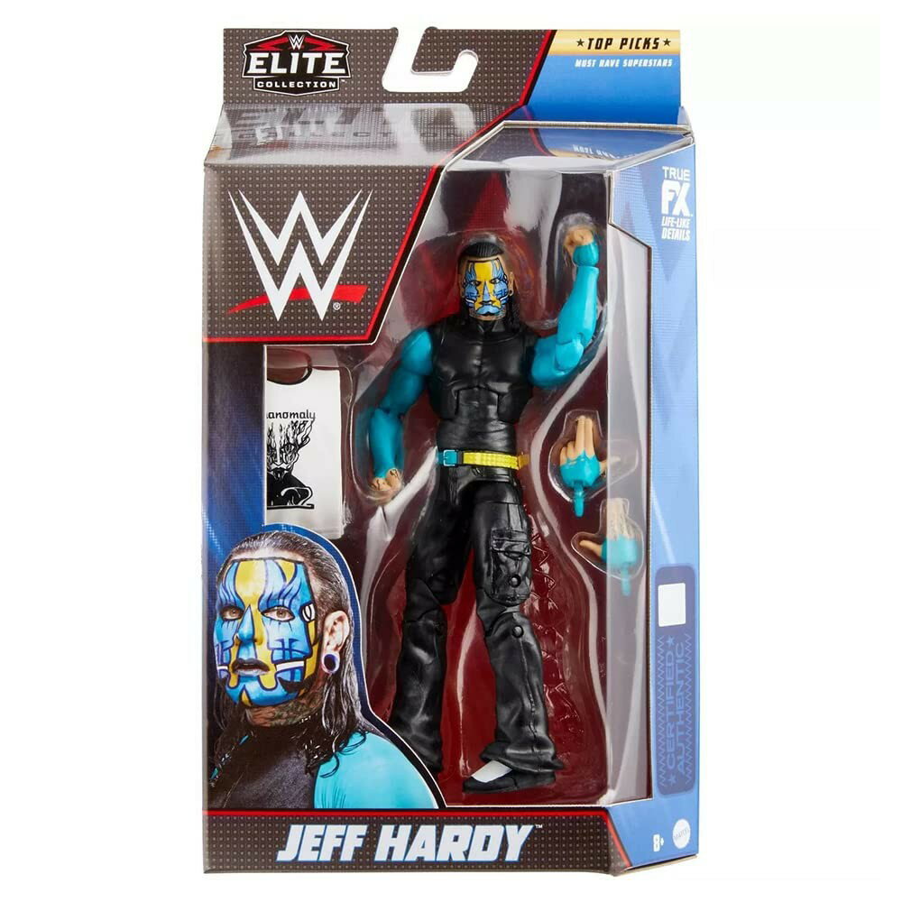 WWE トップピック エリートコレクション ジェフ・ハーディー アクションフィギュア 可動式フィギュア TrueFX 付属品付き