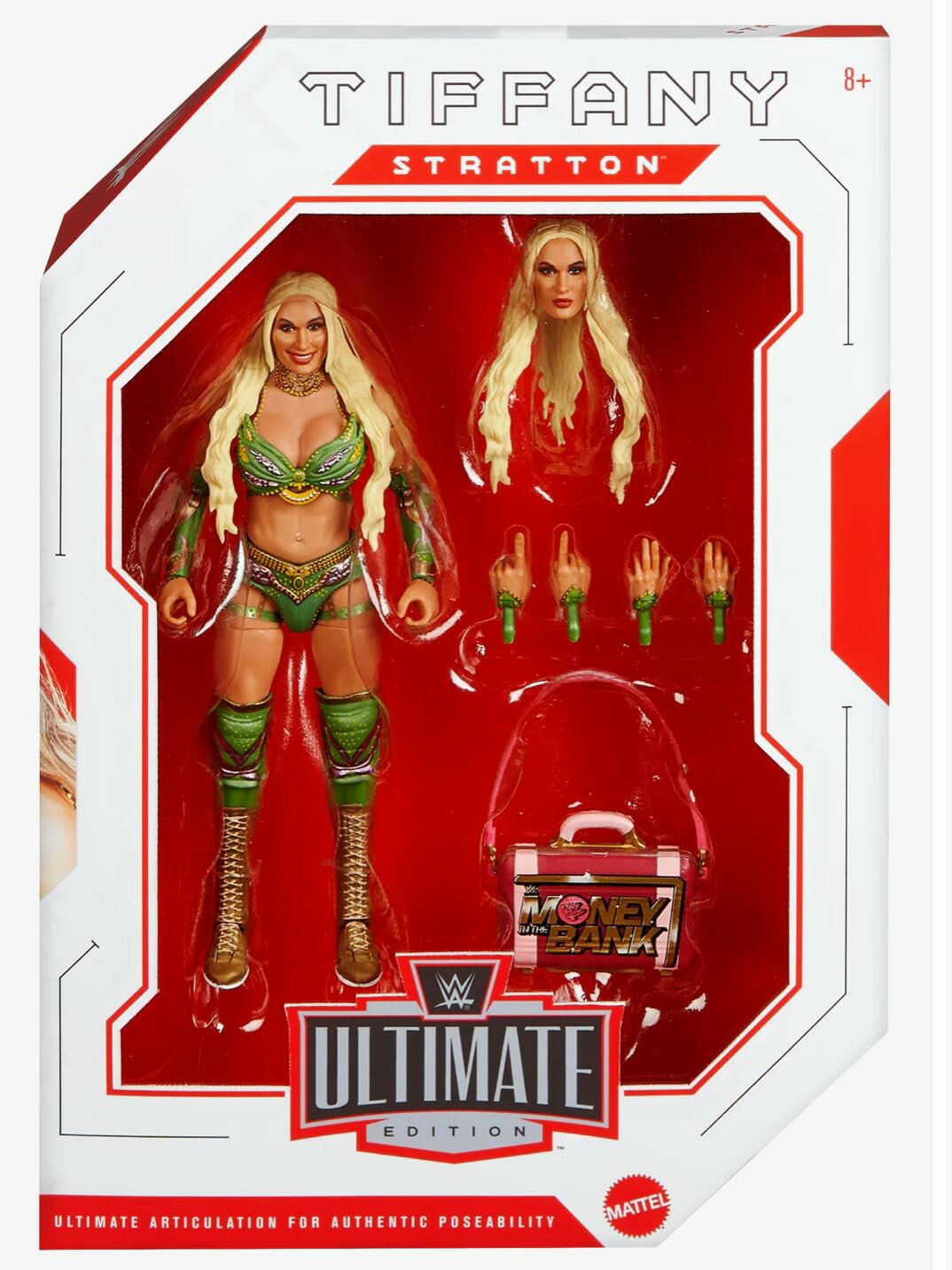 WWE アルティメット・エディション ティファニー・ストラットン アクションフィギュア 可動フィギュア 差し替えパーツ付属