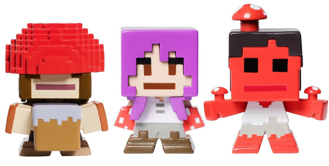 マインクラフト バイオームセトラーズ シリーズ ムーシュルーム ミニフィギュア 3体セット