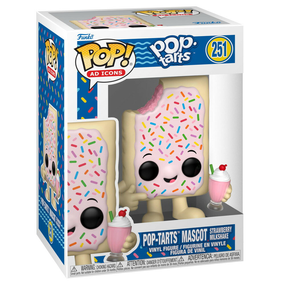 Funko Pop AD Icons Kelloggs Pop Tarts Mascot Strawberry Milkshake Collectable Vinyl Figure Gift Idea Official Merchandise Toys for Kids Adults Ad Icons Fans