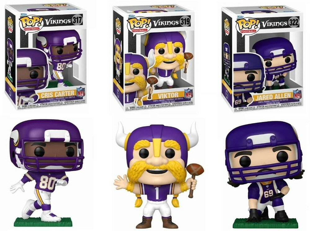商品説明 商品の特徴・Minnesota Vikings NFL Funko Pop! 3体セット・Cris Carter、Jared Allen、Viktor（マスコット）のフィギュアが含まれます・各フィギュアはFunko Pop! ウィンドウディスプレイボックスに個別包装されています・公式ライセンス商品ご注意事項・商品の色・デザインが異なる場合があります・説明書が付属する場合は、英語表記になります付属品・Funko Pop! フィギュア3体（Cris Carter、Jared Allen、Viktor）・ウィンドウディスプレイボックス3個 商品について 本製品は海外からの輸入品です。取扱説明書が付属する場合は英語表記となり、日本語説明書は付属しておりません。 ご注意 商品イメージは極力商品本来の色が出るよう注意していますが、 ご覧になる環境（ディスプレイ機器、画面解像度） などにより、 若干の違いが出ることがあります。在庫管理に関しましては細心の注意を払っておりますが、他サイトとの併売の為、在庫切れの場合がございます。万が一売り切れの場合はメールご連絡させていただきます。 納期について お届けの目安を必ずご確認ください。