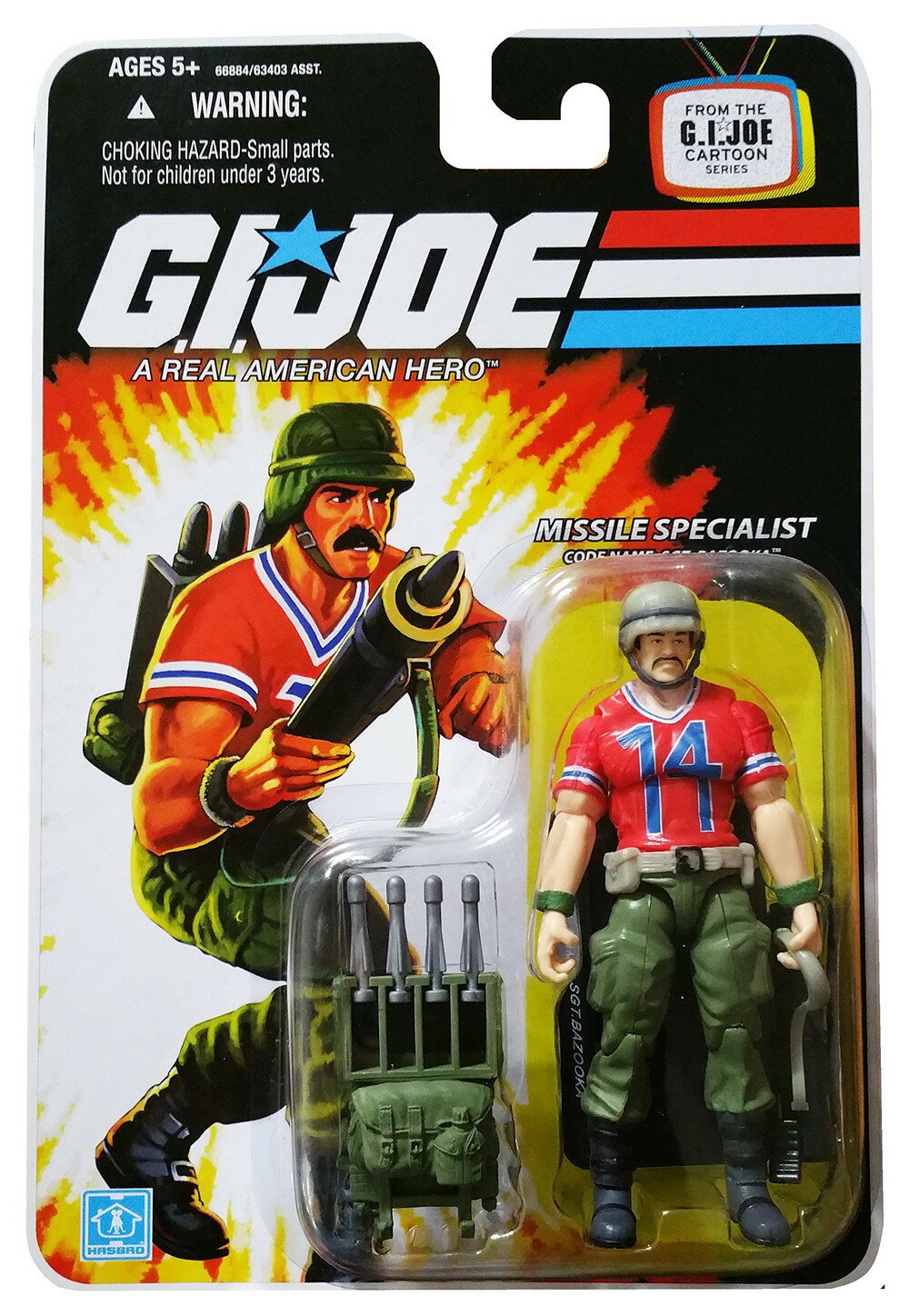 G.I. Joe 25周年記念 カートゥーンシリーズ カードバック SGT.バズーカ ミサイルスペシャリスト 3 3/4..