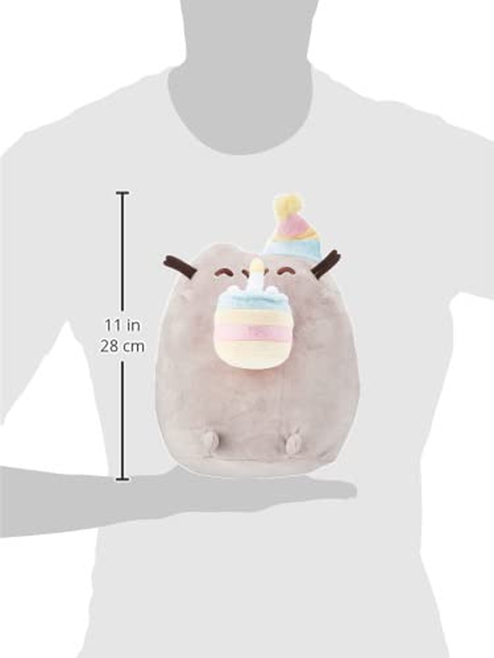 BasqueバスクのGUND Pusheen バースデーケーキ ぬいぐるみ 猫｜アングル3