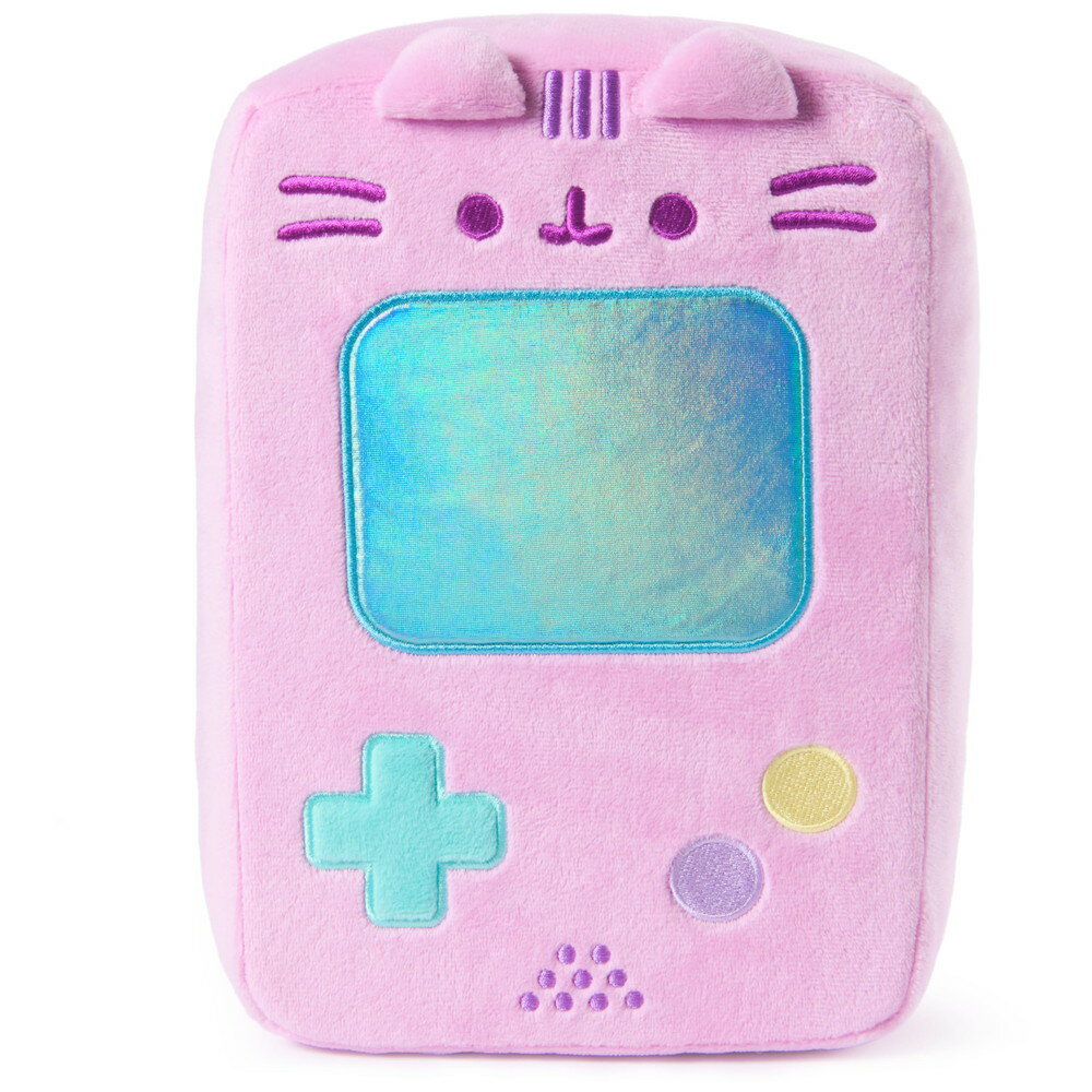 GUND Pusheen 게이밍 휴대기 봉제인형 스퀴시 컬렉션 게이밍 데코 퍼플