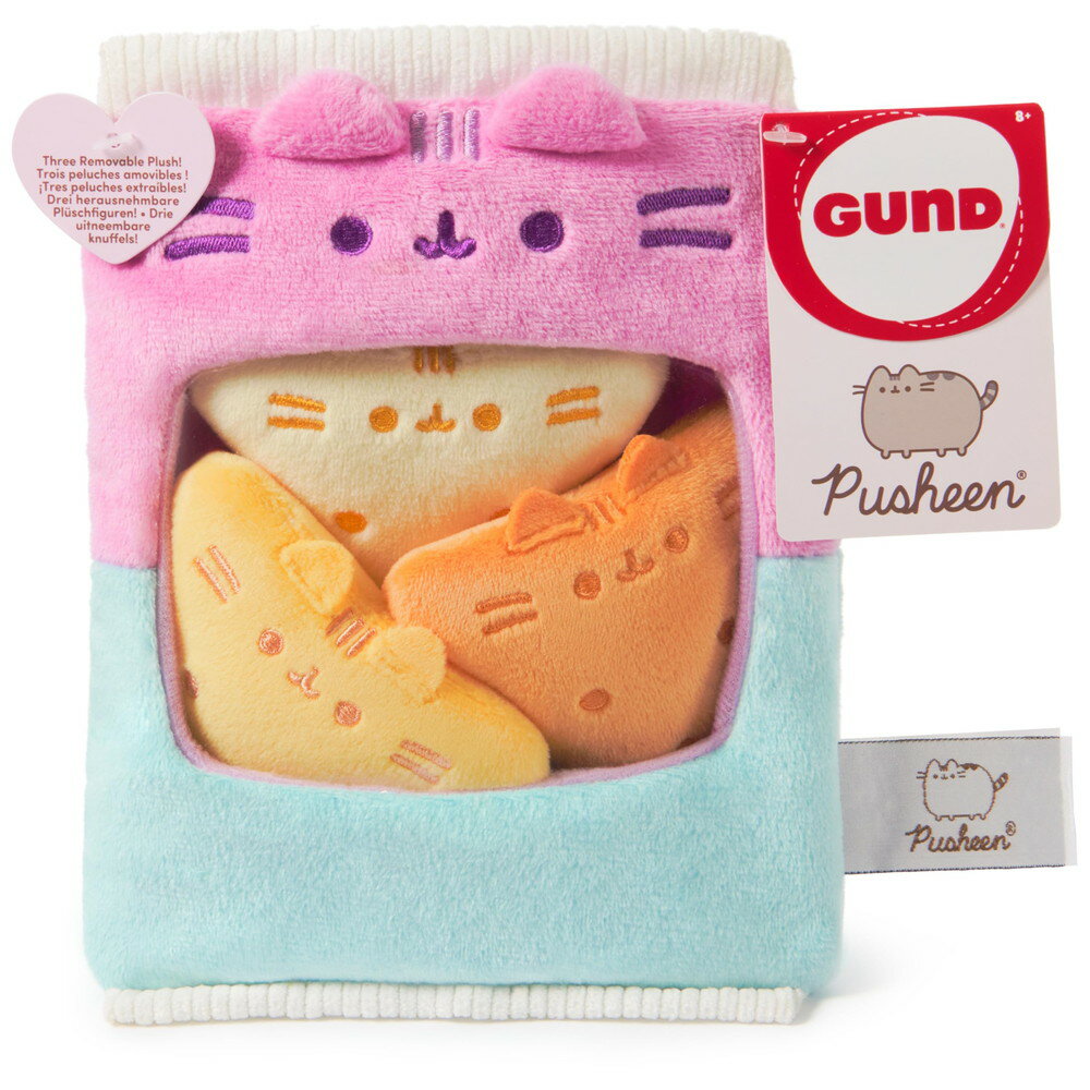 GUND Pusheen ゲーマーチップス ミニぬいぐるみ付き トルティーヤチップス ゲーミングデコ ピンク