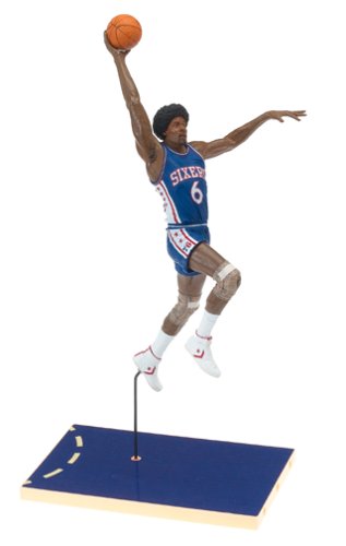 Julius Erving #6 Blue Jersey Philadelphia 76ers McFarlane NBA Legends Hardwood Classics 6インチ..