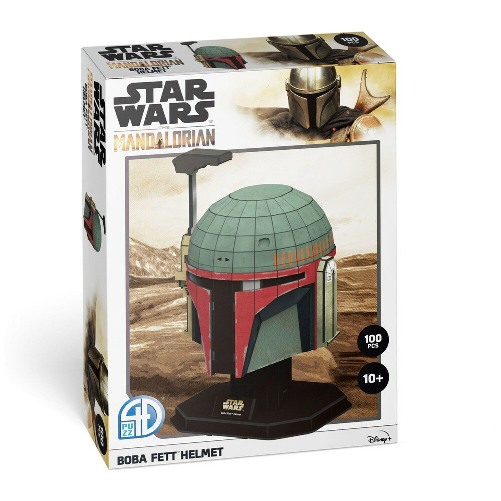 4D Cityscape Time Puzzle STAR WARS 3D ペーパーモデルキット (Mandalorian Boba Fett Helmet) 4D51310