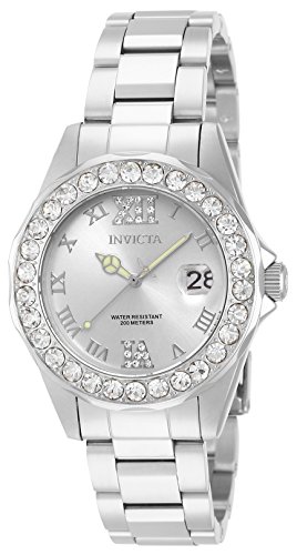 InvictaCrN^ fB[X 15251 Pro Diver Silver Dial Crystal Accented Stainless Steel Watch rv