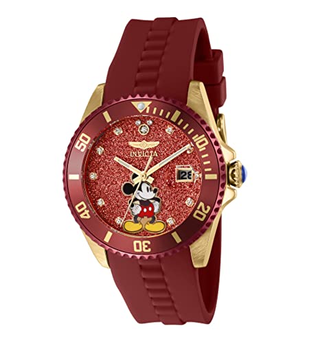 ディズニー Invictaインビクタ Disneyディズニー 限定リミテッドエディション ミッキーマウス Quartz Crystal Red Dial Ladies Watch 41311 腕時計