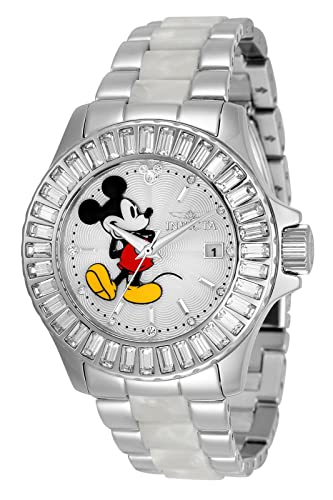 Invictaインビクタ Woman's 38mm Disneyディズニー Micky Mouse White Silver Quartz 限定リミテッドエディション Watch (Model: 33231) 腕時計