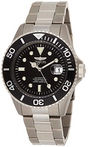 InvictaCrN^ Y 0420 Pro Diver Automatic Black Dial Titanium Watch rv