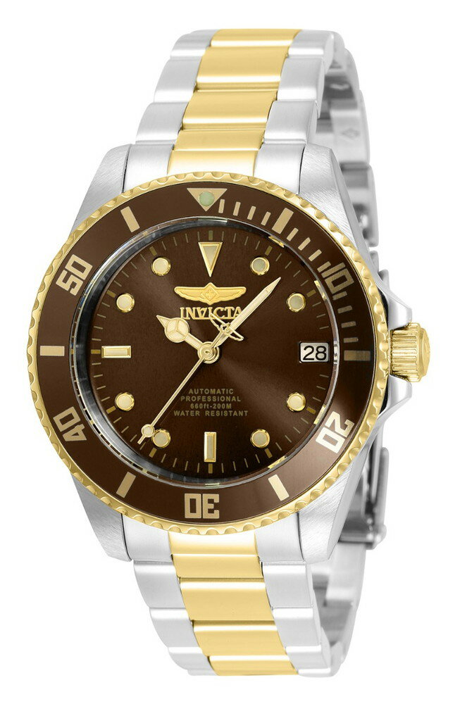 INVICTAインヴィクタ プロダイバー オートマチック レディース ウォッチ 36mm スチール ゴールド 35716