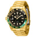 INVICTAインヴィクタ Pro Diver 左利き スイスRonda 515.24Hキャリバー メンズ 腕時計 42mm ゴールド (43965)