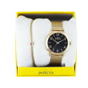 INVICTAインヴィクタ ワイルドフラワー レディース ウォッチ 34mm ゴールド ブレスレットセット (47277)